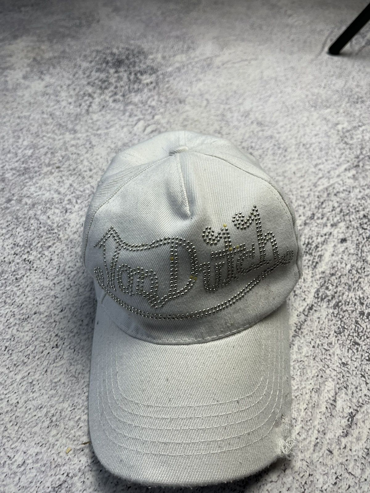 Other Vintage Von Dutch White Denim Hat Celebrity Worn Size ONE SIZE - 3 Thumbnail