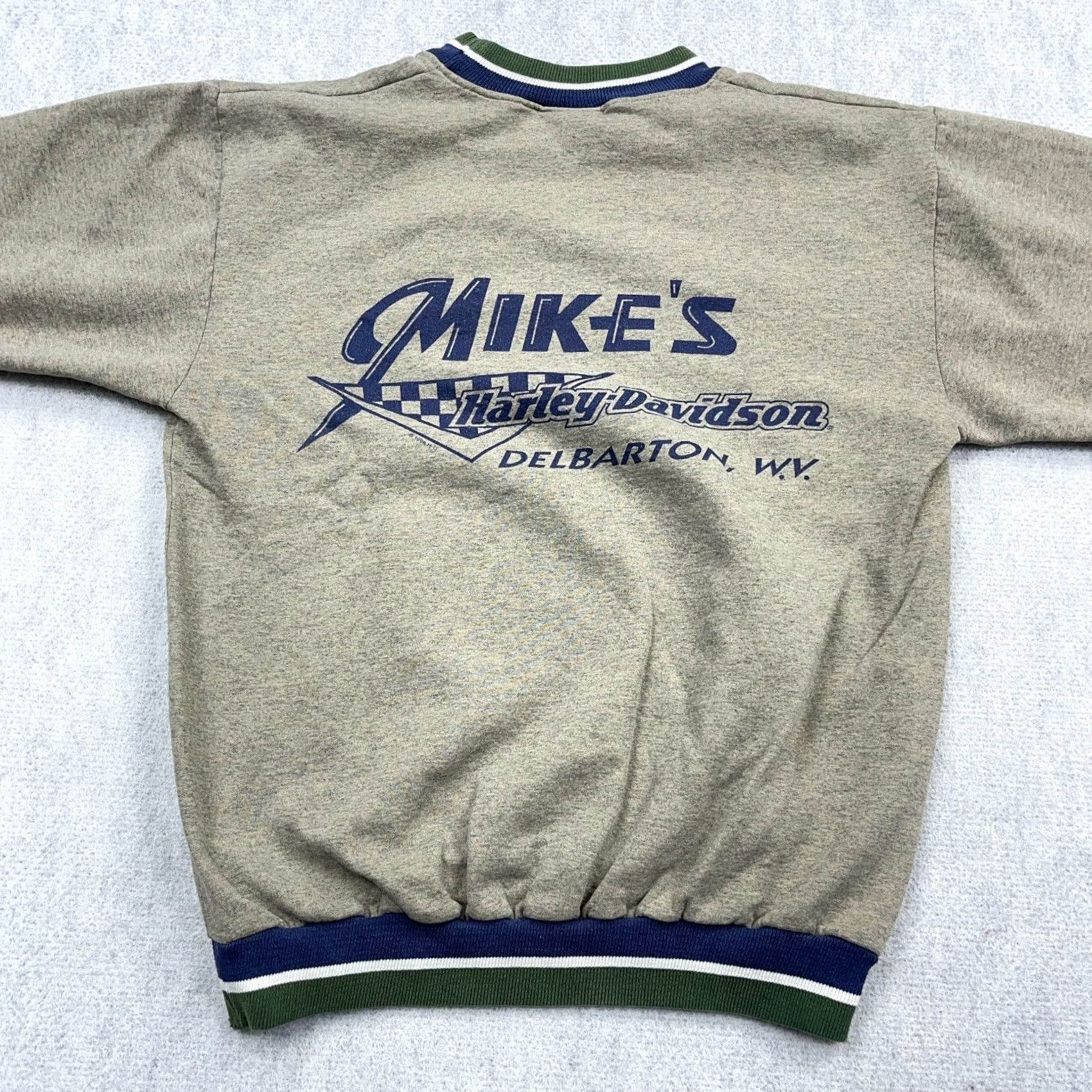 Harley Davidson VINTAGE Harley Davidson Sweatshirt Men Medium Green Crewneck Spellout 90s USA Size US M / EU 48-50 / 2 - 3 Thumbnail