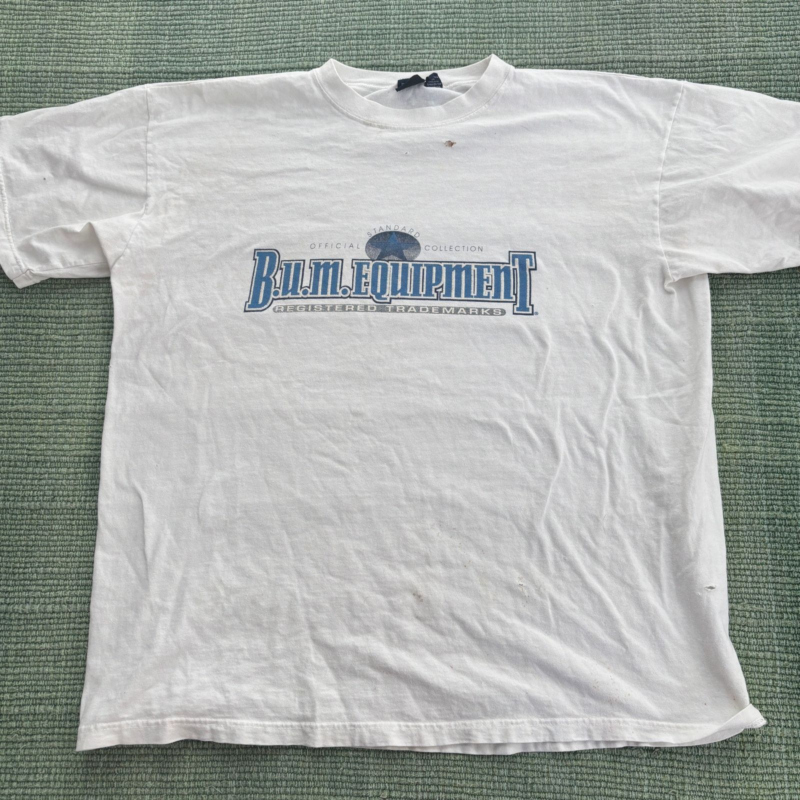 B.U.M Equipment × Vintage 90s B.U.M. Equipment Cotton Distressed Tee Shirt L Grunge Size US L / EU 52-54 / 3 - 2 Thumbnail