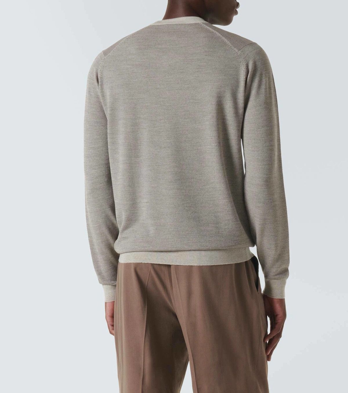 John Smedley JOHN SMEDLEY 15Singular beige gray merino wool sweater Large Size US L / EU 52-54 / 3 - 3 Thumbnail