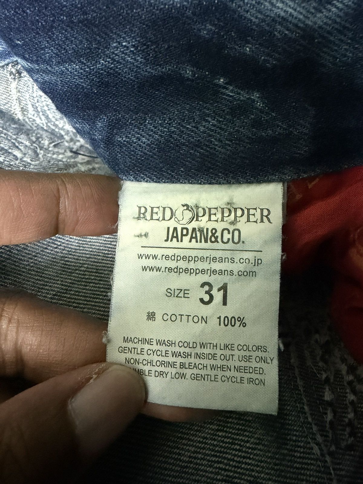 Tornado Mart Vintage 90s Red Pepper Mudwash Jeans Size US 31 - 13 Thumbnail
