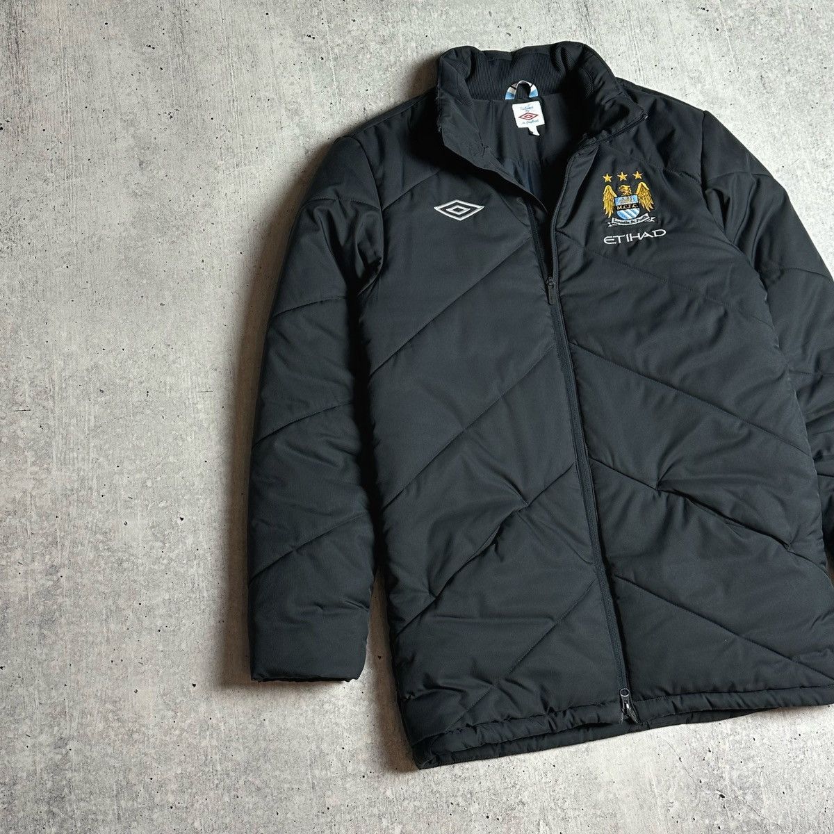Umbro × Vintage Vintage Football Down Parka Jacket Umbro Manchester City MC Size US S / EU 44-46 / 1 - 5 Thumbnail