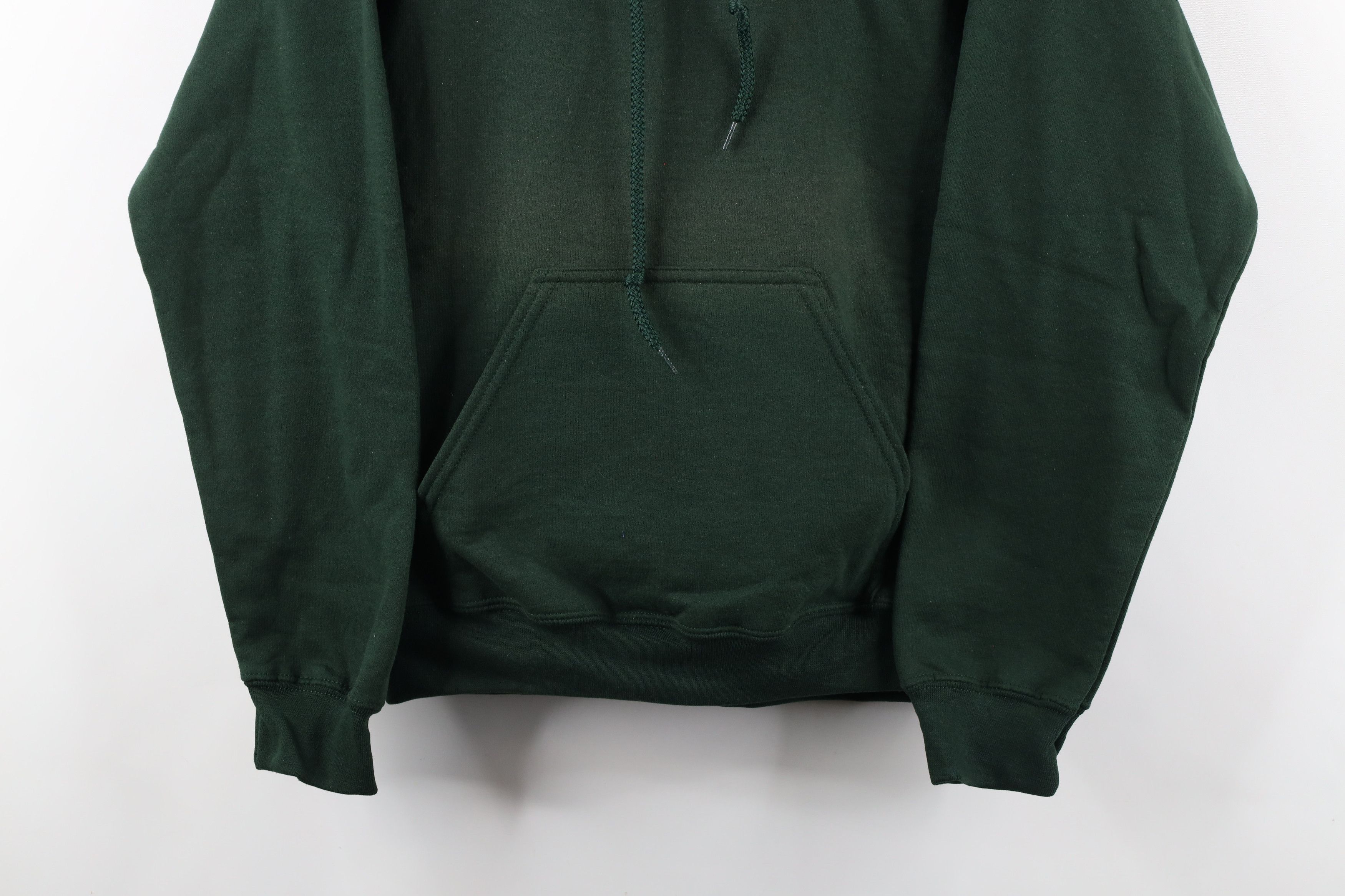 Vintage Vintage 90s Streetwear Blank Hoodie Sweatshirt Hunter Green Size US S / EU 44-46 / 1 - 3 Thumbnail