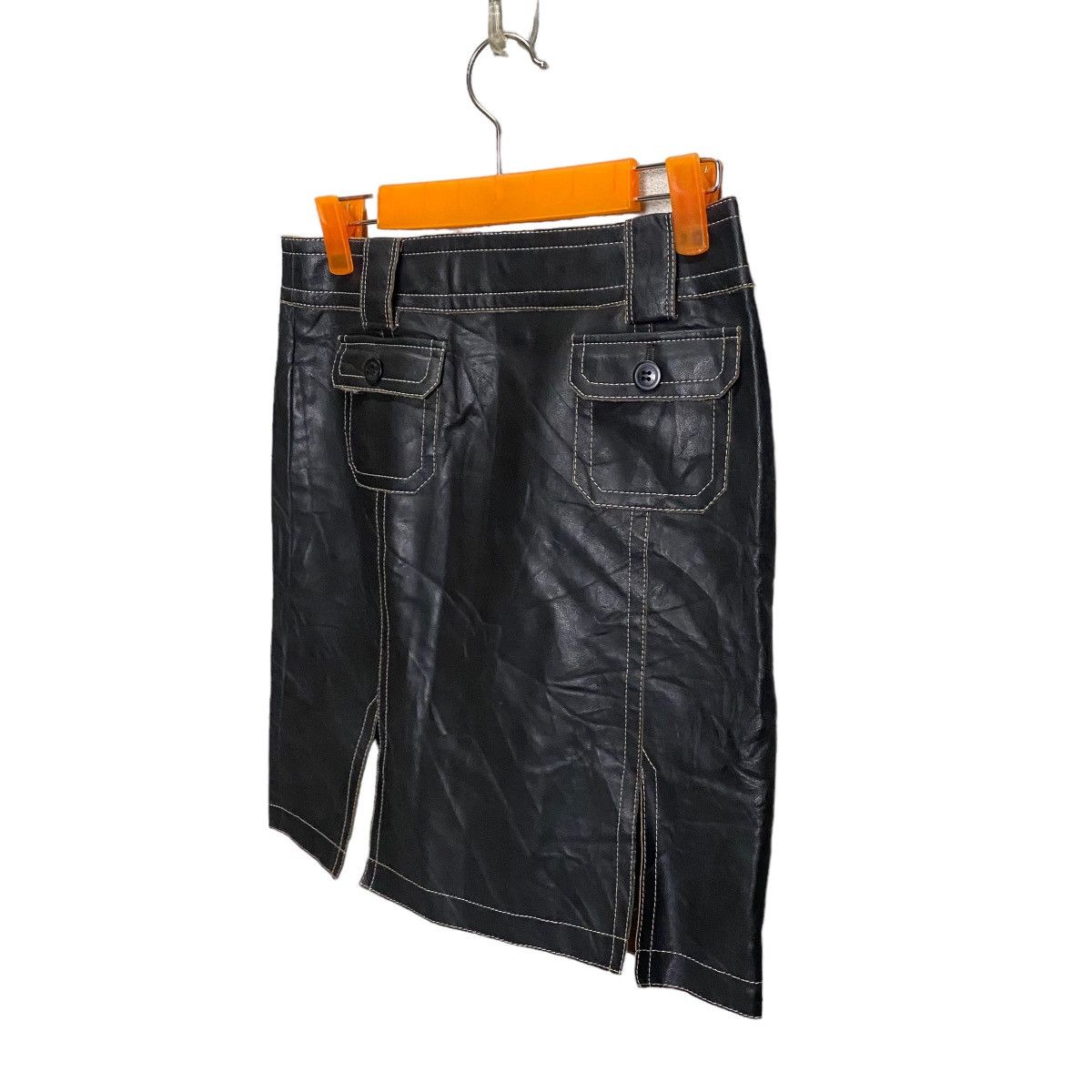 Burberry Buuberry blue label mini skirt syntetic leather Size 29" - 10 Thumbnail
