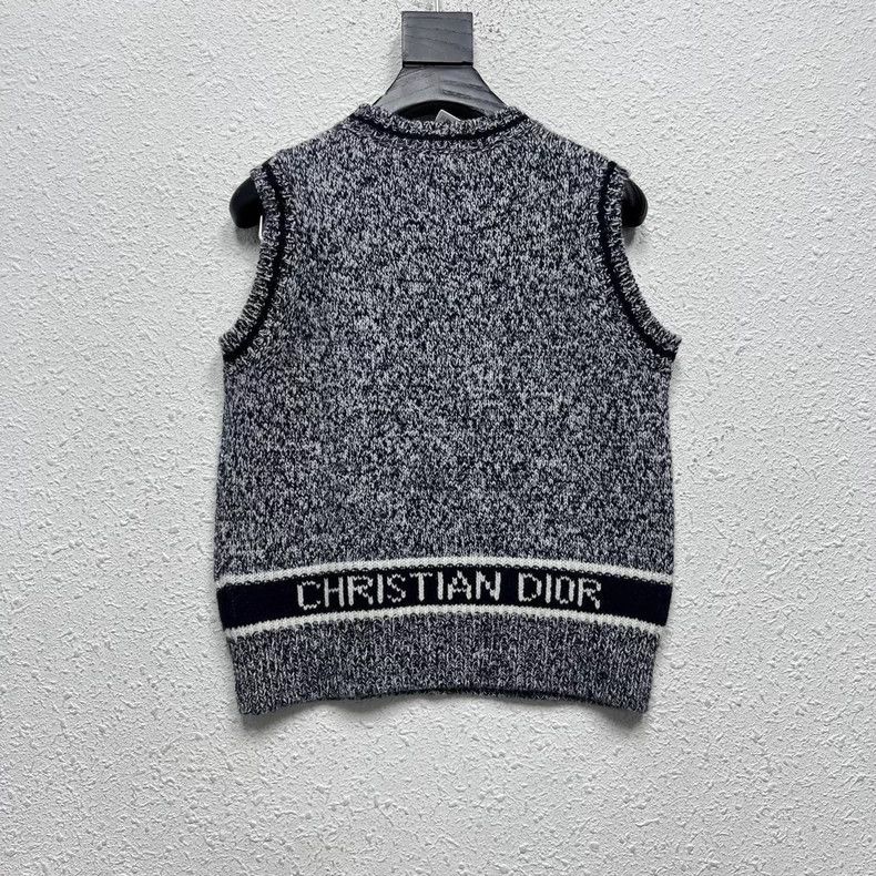 Dior Dior Women's Gray Wool Pullover Sweater 0089 Size XS / US 0-2 / IT 36-38 - 2 Thumbnail