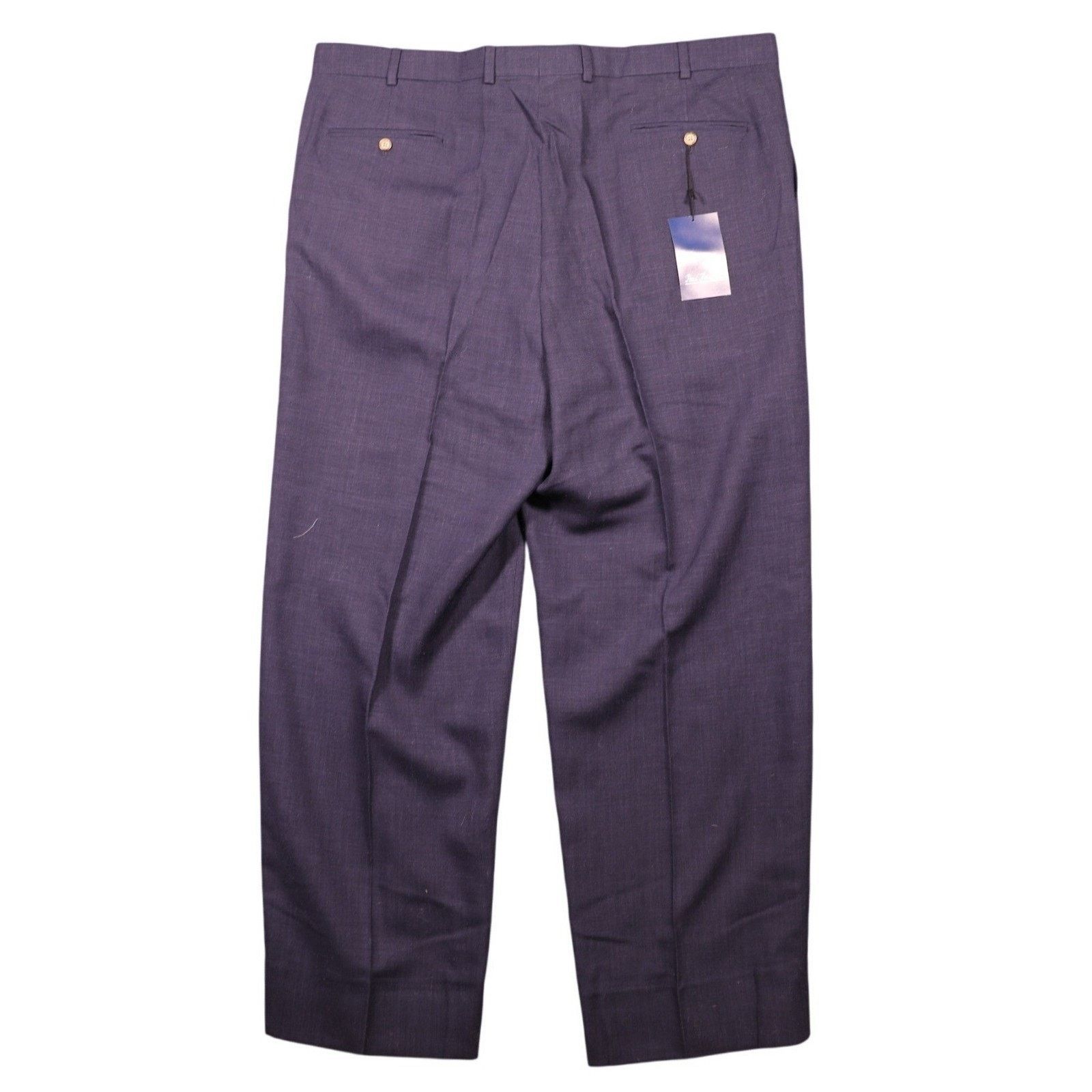 Paul Fredrick Paul Fredrick Suit Mens 48 Long Purple 2-Piece Pleated NWT Size 48L - 6 Thumbnail