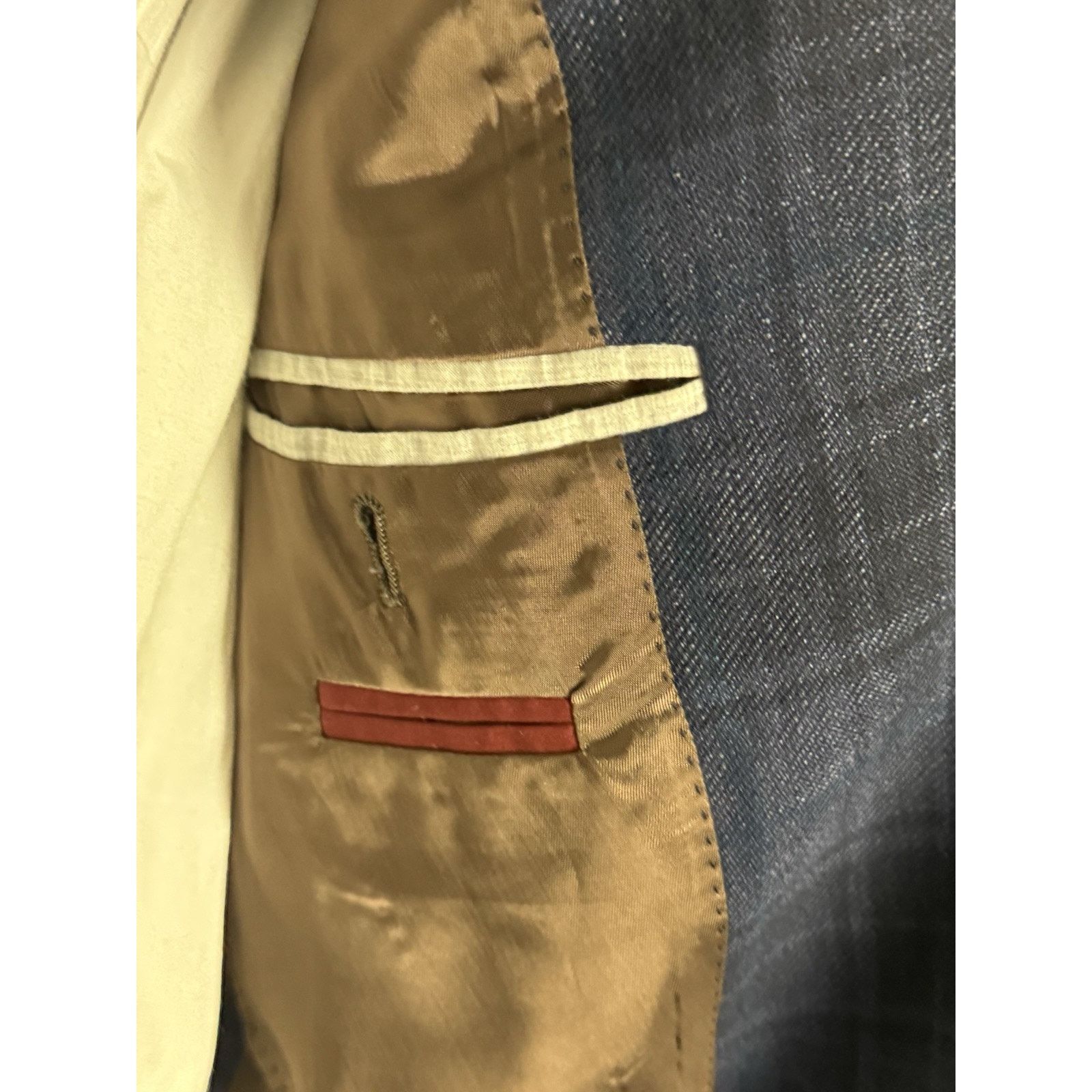 Brunello Cucinelli Brunello Cucinelli Navy Blue Plaid Sportcoat Wool 54IT/ 42 Size 42R - 7 Thumbnail