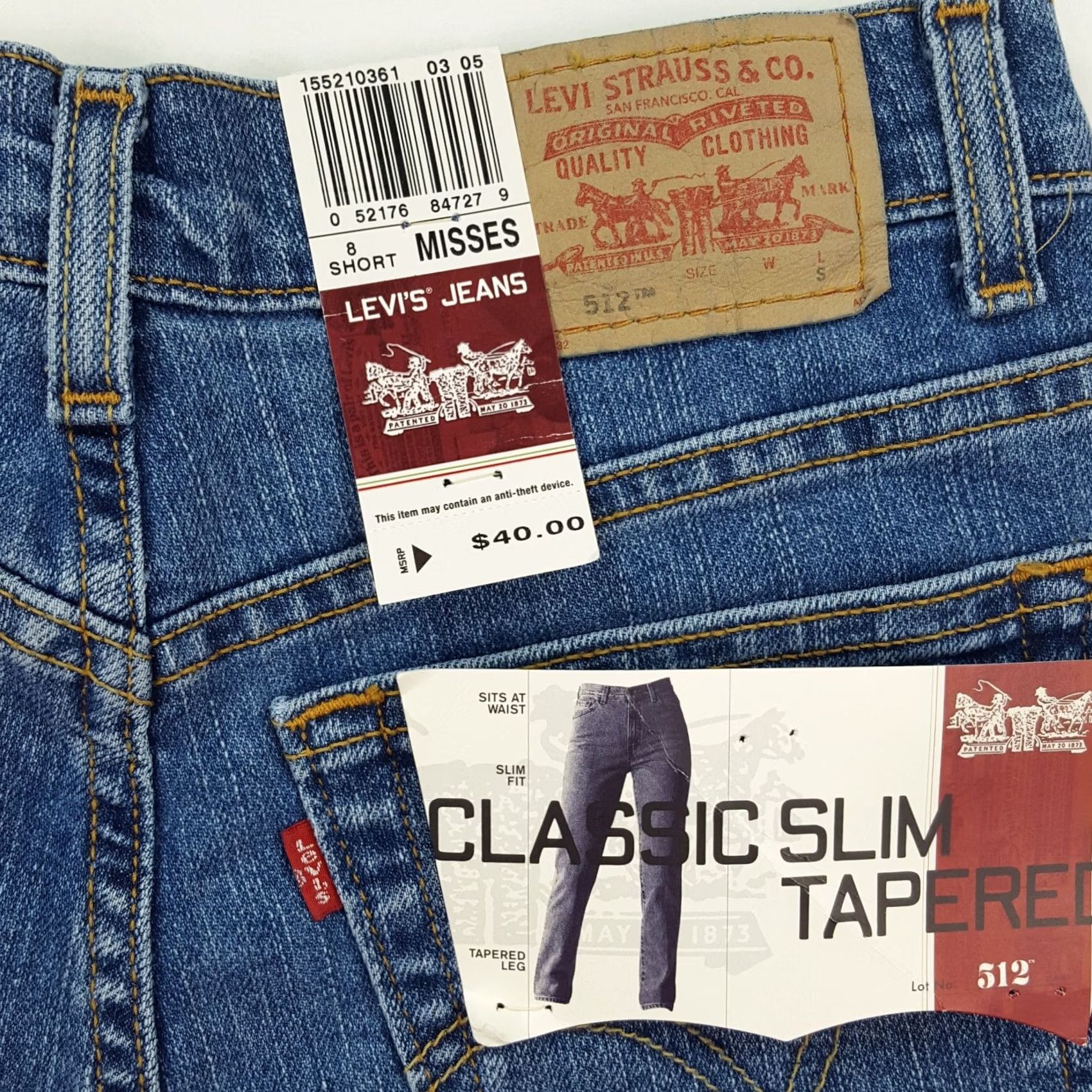 Levi's VINTAGE Levi's 512 Slim Tapered Jeans Women 8 Blue Denim 29in 30in Y2K 90s VTG Retro Rock Fashion Size 30" / US 8 / IT 44 - 7 Thumbnail