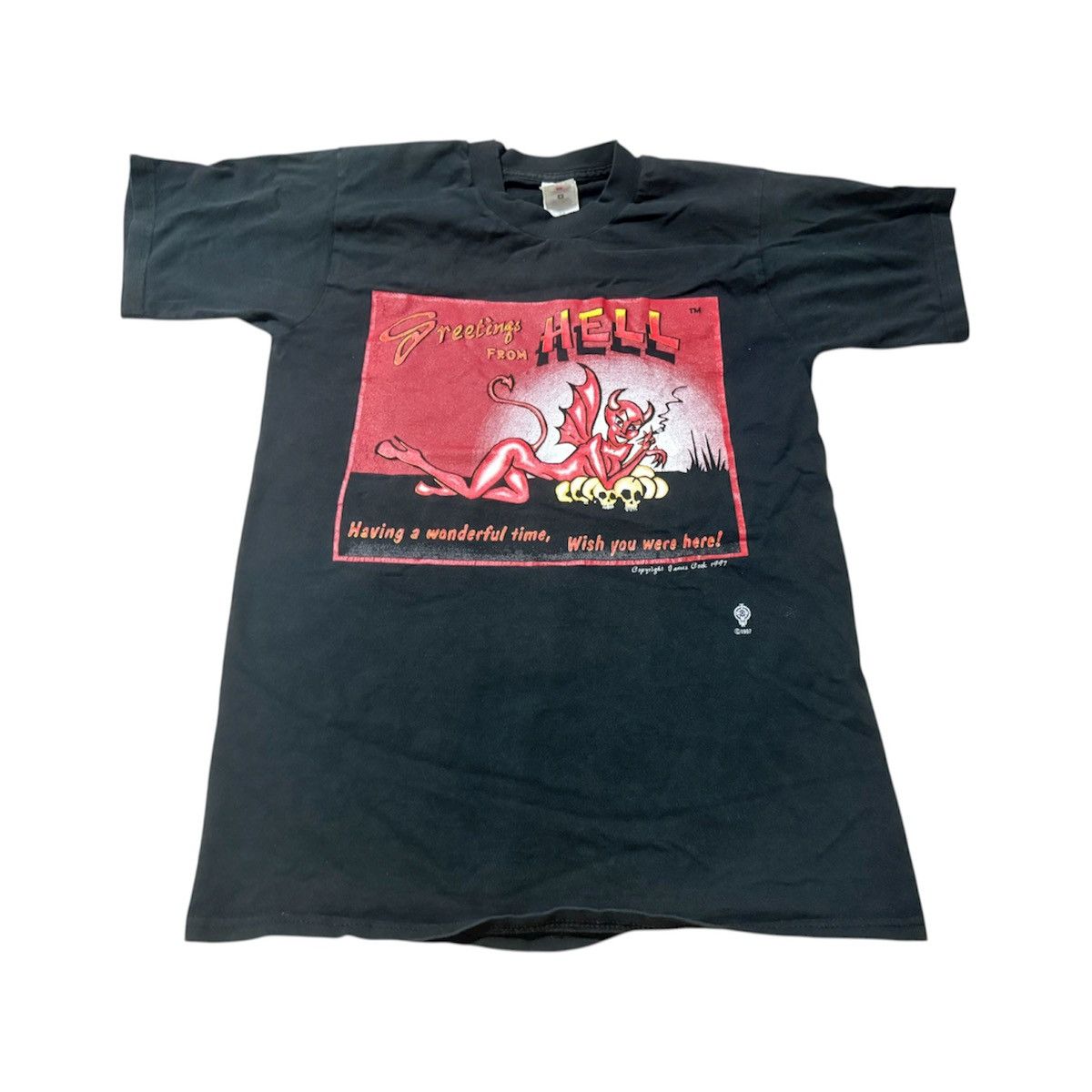 Vintage Vintage 90s Mob Town James Cook 1997 T shirt Art Size US M / EU 48-50 / 2 - 1 Thumbnail