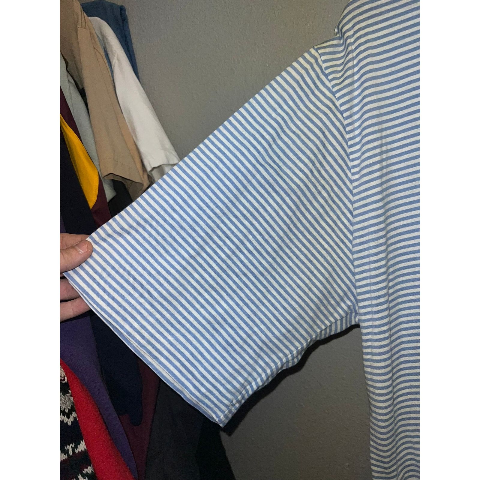 Polo Ralph Lauren Polo Golf Ralph Lauren Blue Polo Shirt White Striped VTG XL Size US XL / EU 56 / 4 - 4 Thumbnail