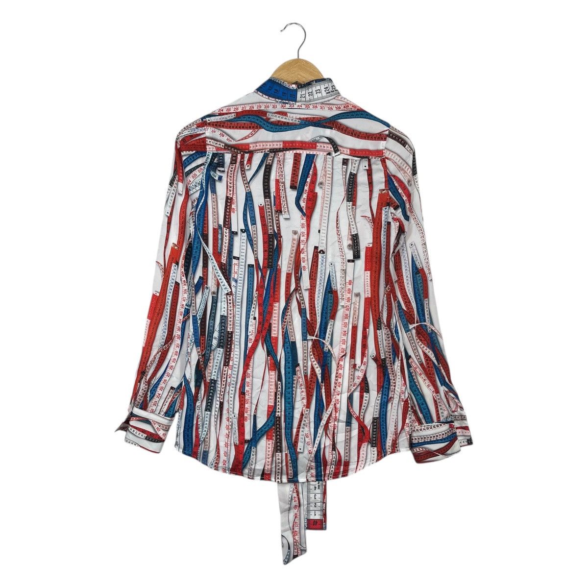 Jean Paul Gaultier Jean Paul Gaultier Tape Measure Print Blouse Bow Tie Top Size XS / US 0-2 / IT 36-38 - 4 Thumbnail