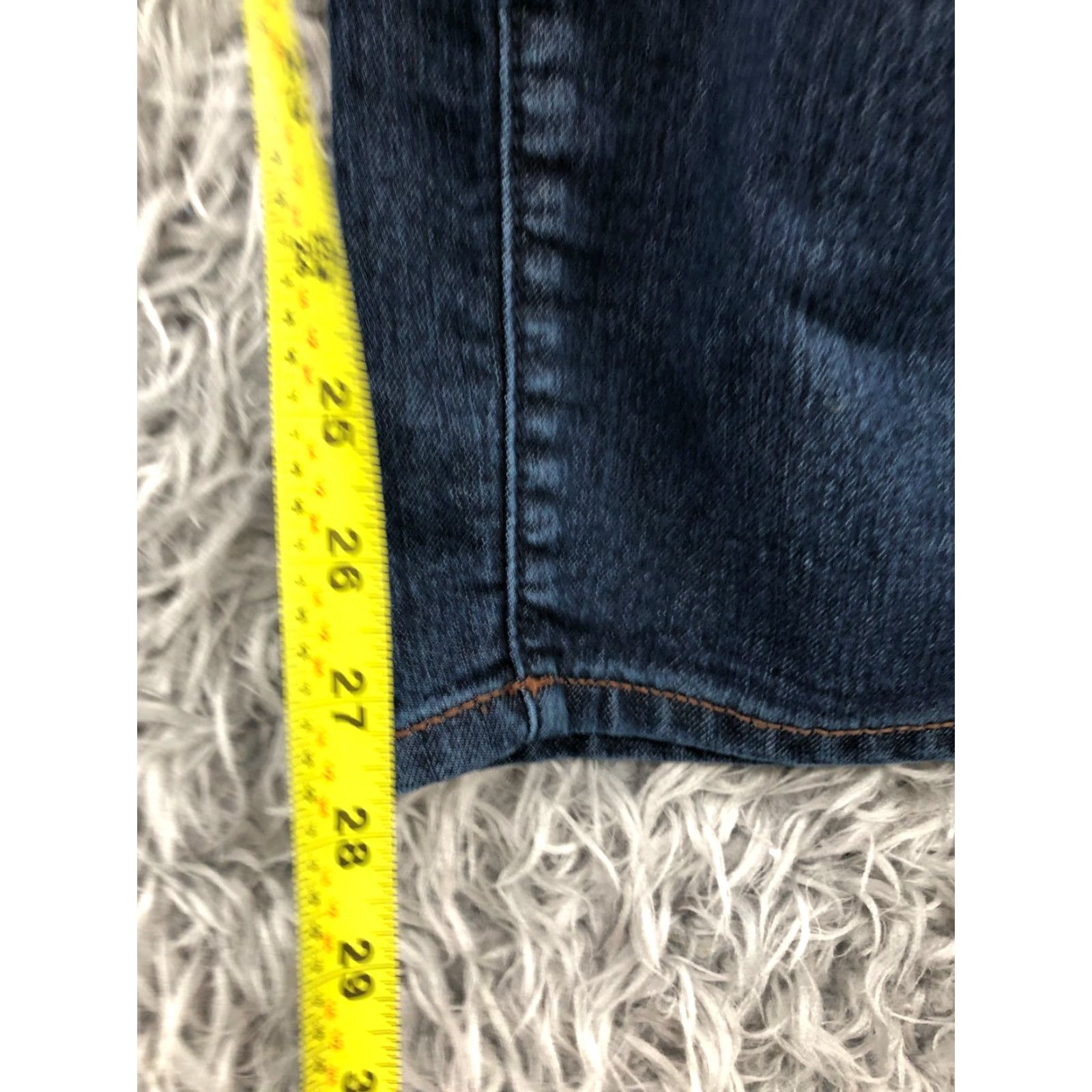 Loft LOFT Jeans Skinny 12 Womens Dark Blue Denim 5-Pocket Mid Rise Regular Fit Size 34" / US 12 / IT 48 - 3 Thumbnail