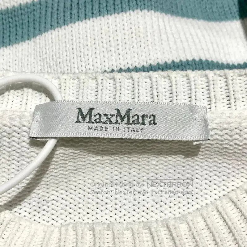 Max Mara MaxMara Striped Cotton Sweater with Embroidery . Size M / US 6-8 / IT 42-44 - 5 Thumbnail