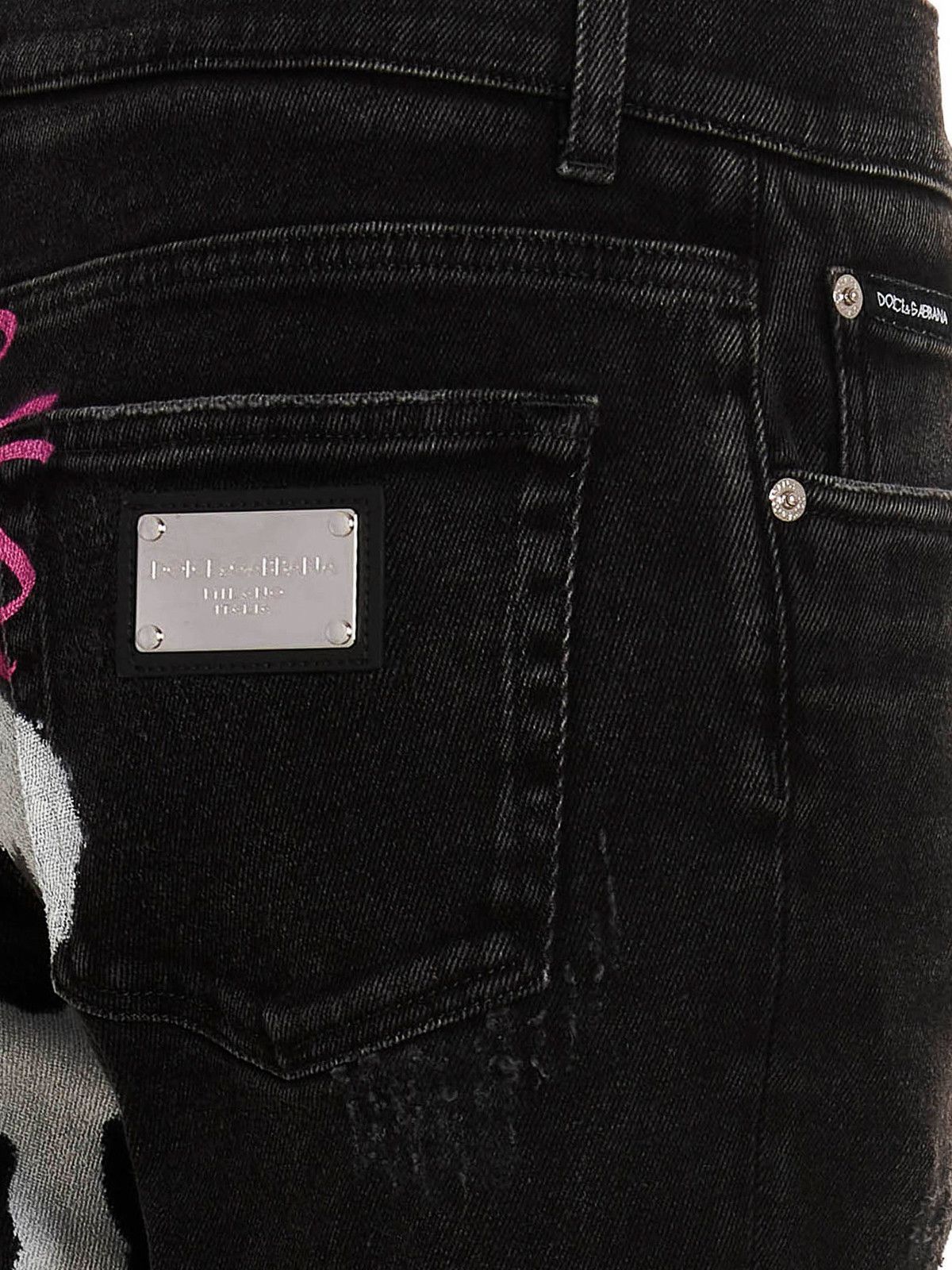 Dolce & Gabbana o1y0125 Logo Jeans in Black Size US 42 / EU 58 - 4 Thumbnail