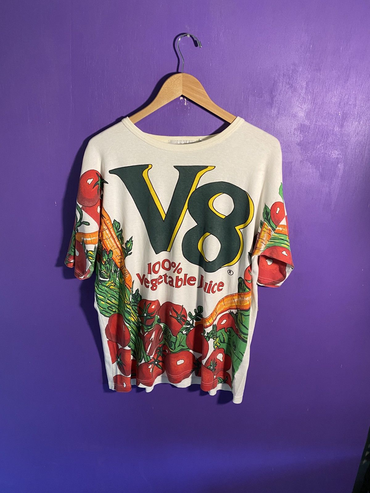 Other Vintage 90s V8 vegetable juice AOP t-shirt Size US XL / EU 56 / 4 - 1 Thumbnail
