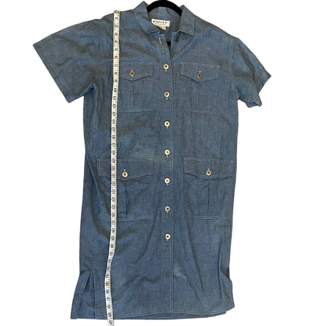 Jaeger Jaeger short sleeve button front Chambray shirt dress size 8 Size M / US 6-8 / IT 42-44 - 4 Thumbnail