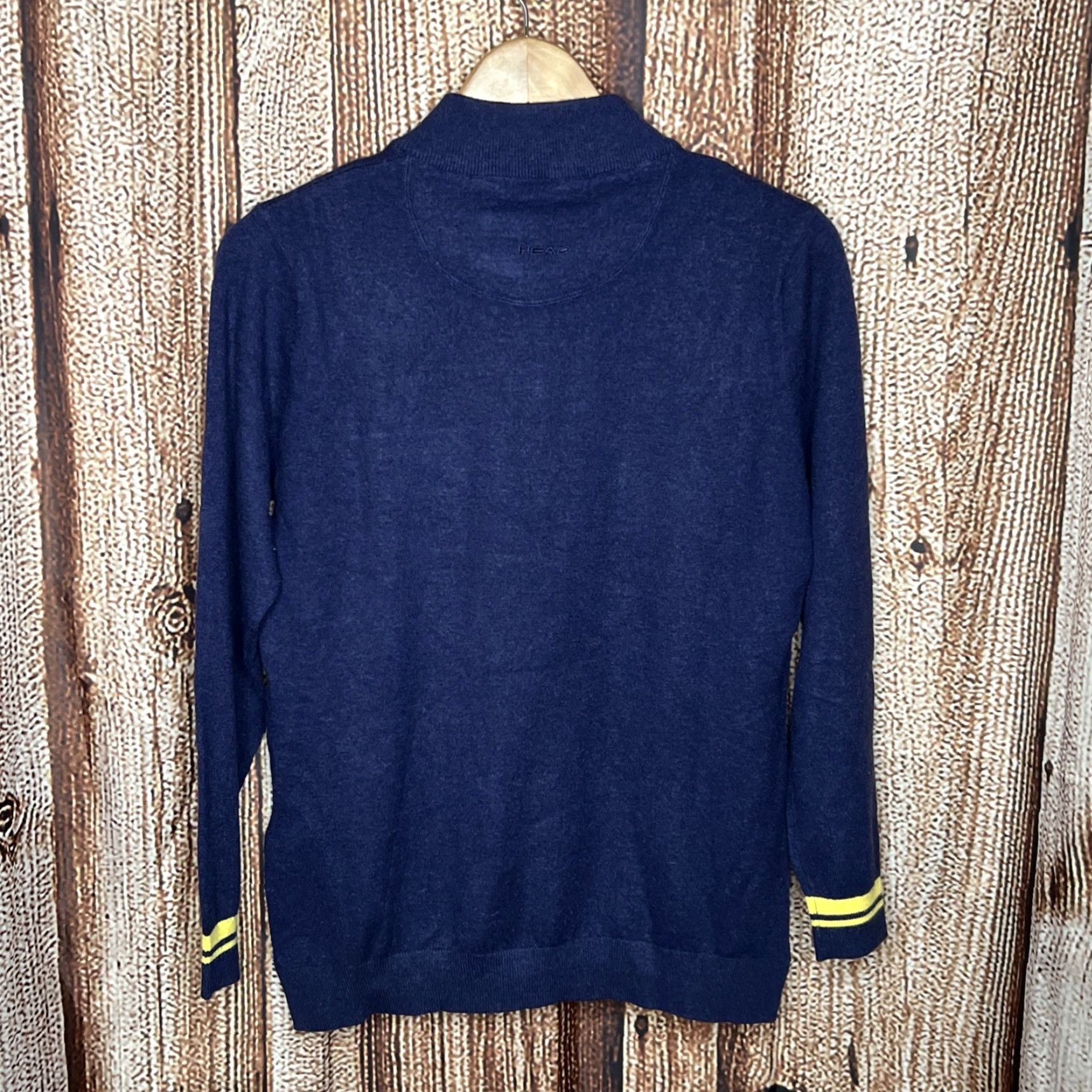 Vintage Head Golf Sweater Mens L Cashmere Blend Full Zip Jacket Blue Size US L / EU 52-54 / 3 - 3 Thumbnail