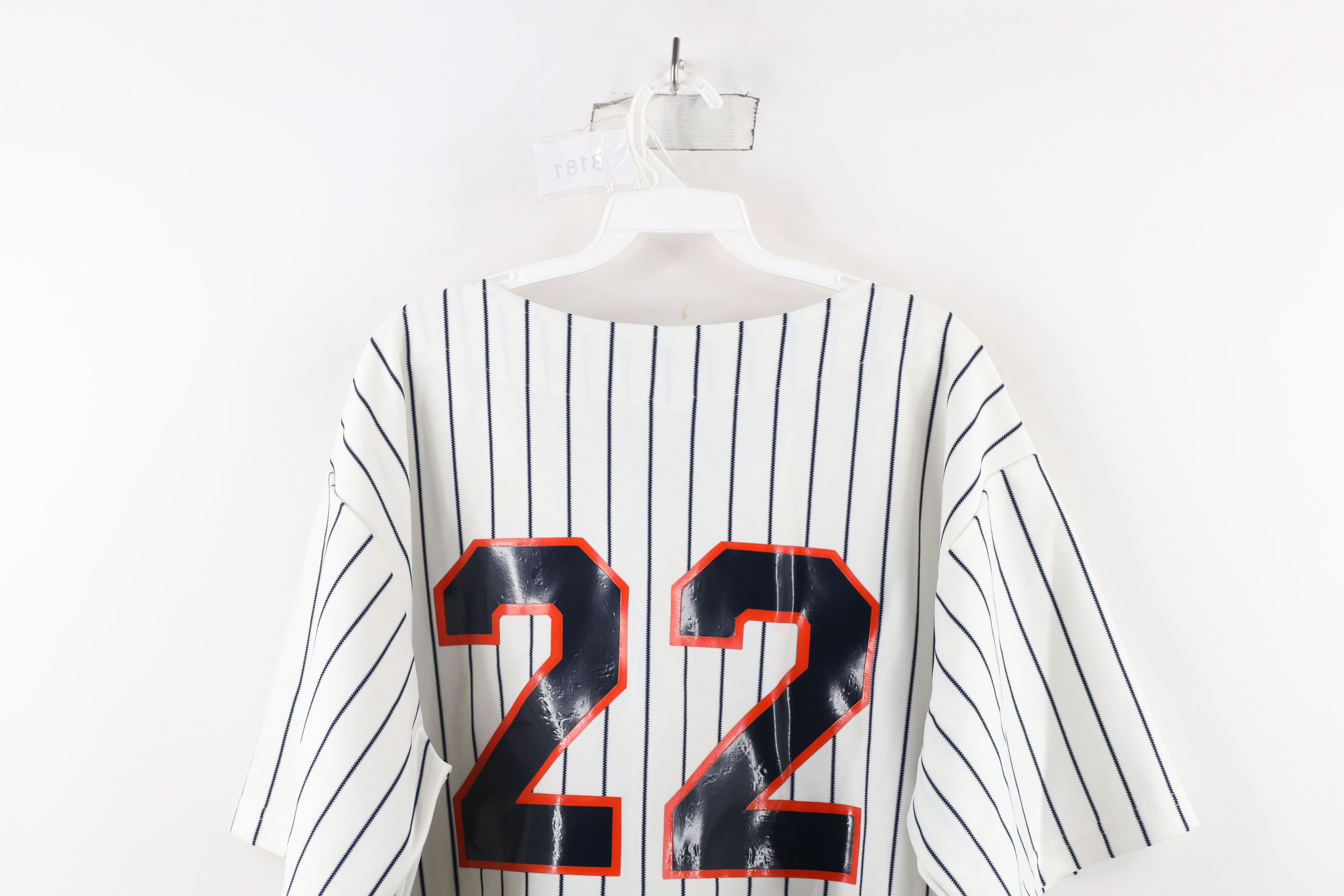 Vintage Vintage 90s Pinstriped Old English M Baseball Jersey USA Size US XL / EU 56 / 4 - 10 Thumbnail