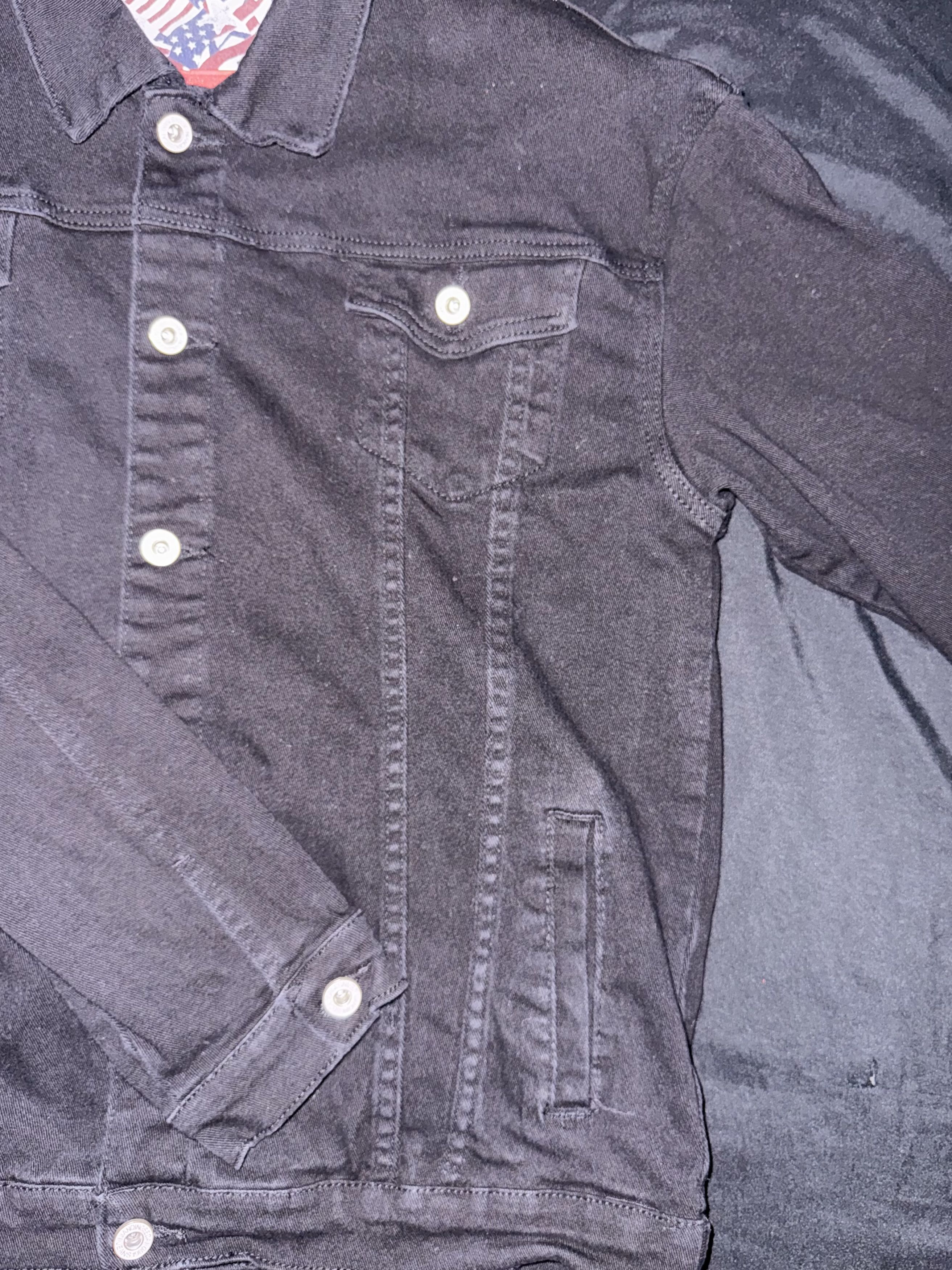 Vintage black denim jacket Size US M / EU 48-50 / 2 - 2 Thumbnail