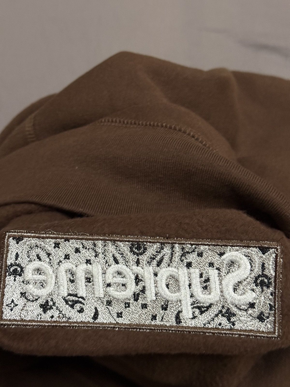 Supreme Supreme brown bandana paisley box logo hooded sweatshirt Size US M / EU 48-50 / 2 - 8 Thumbnail