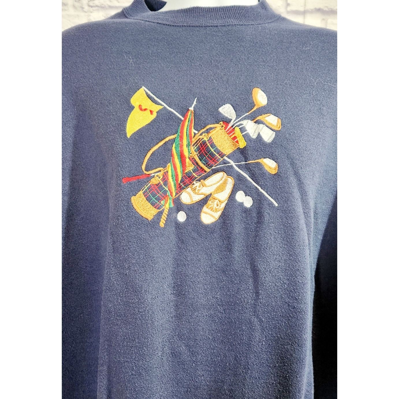 Other Vintage Blue Embroidered Golf Clubs Sweatshirt 3XL Size US XXL / EU 58 / 5 - 2 Thumbnail