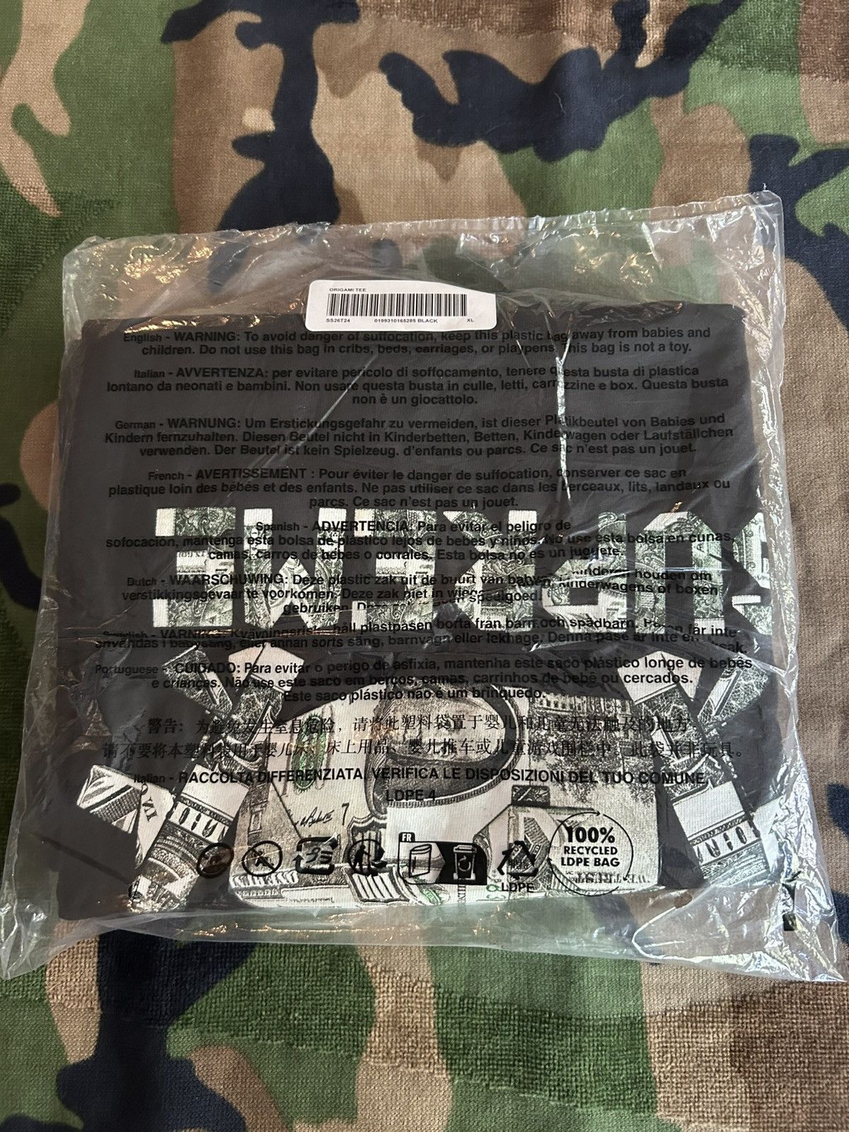 Supreme Supreme Origami Tee Black XL SS26 Size US XL / EU 56 / 4 - 4 Thumbnail