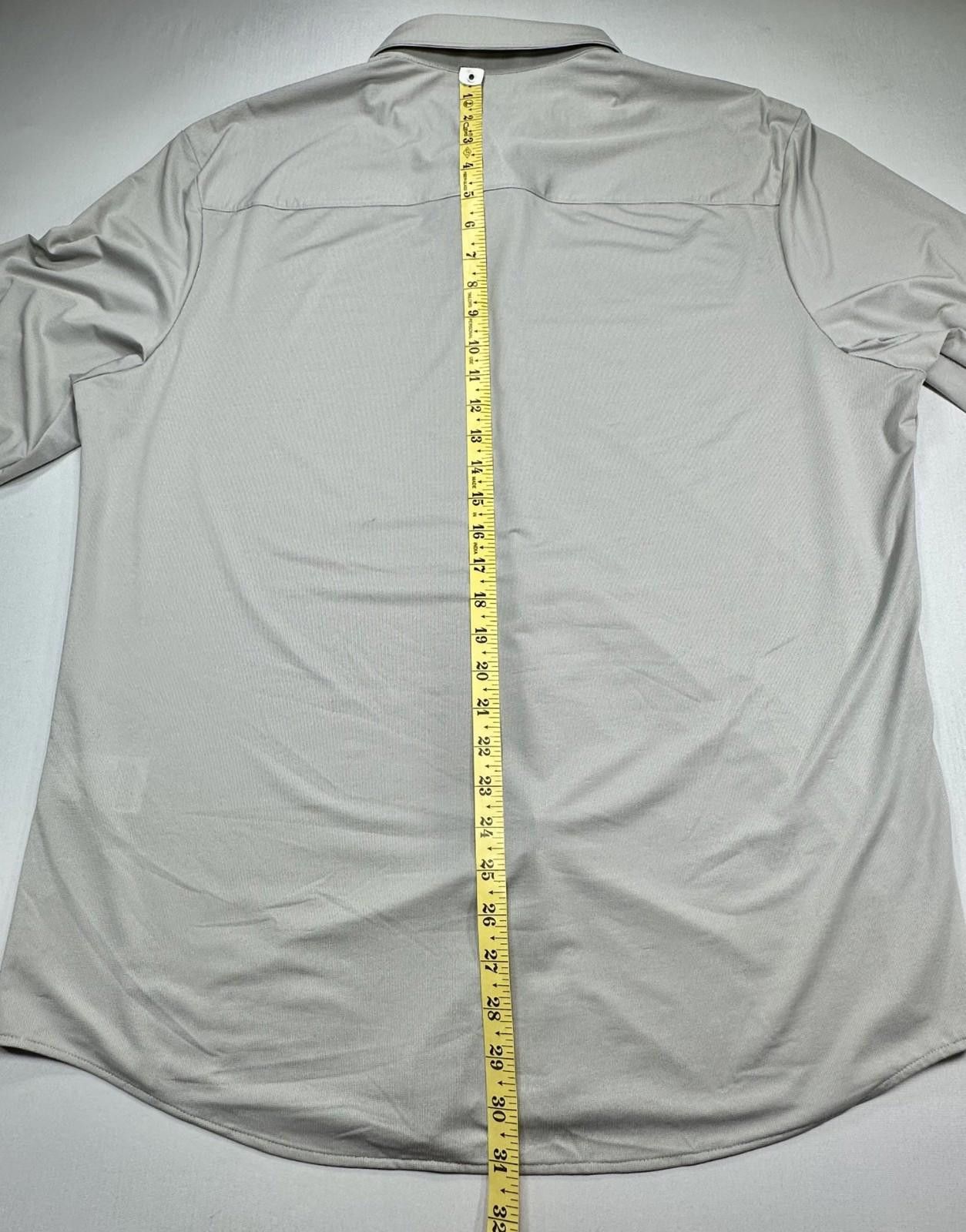 Alfani Alfani Alfatech Nylon Spandex Blend Button Down Brown XL Size US XL / EU 56 / 4 - 4 Thumbnail