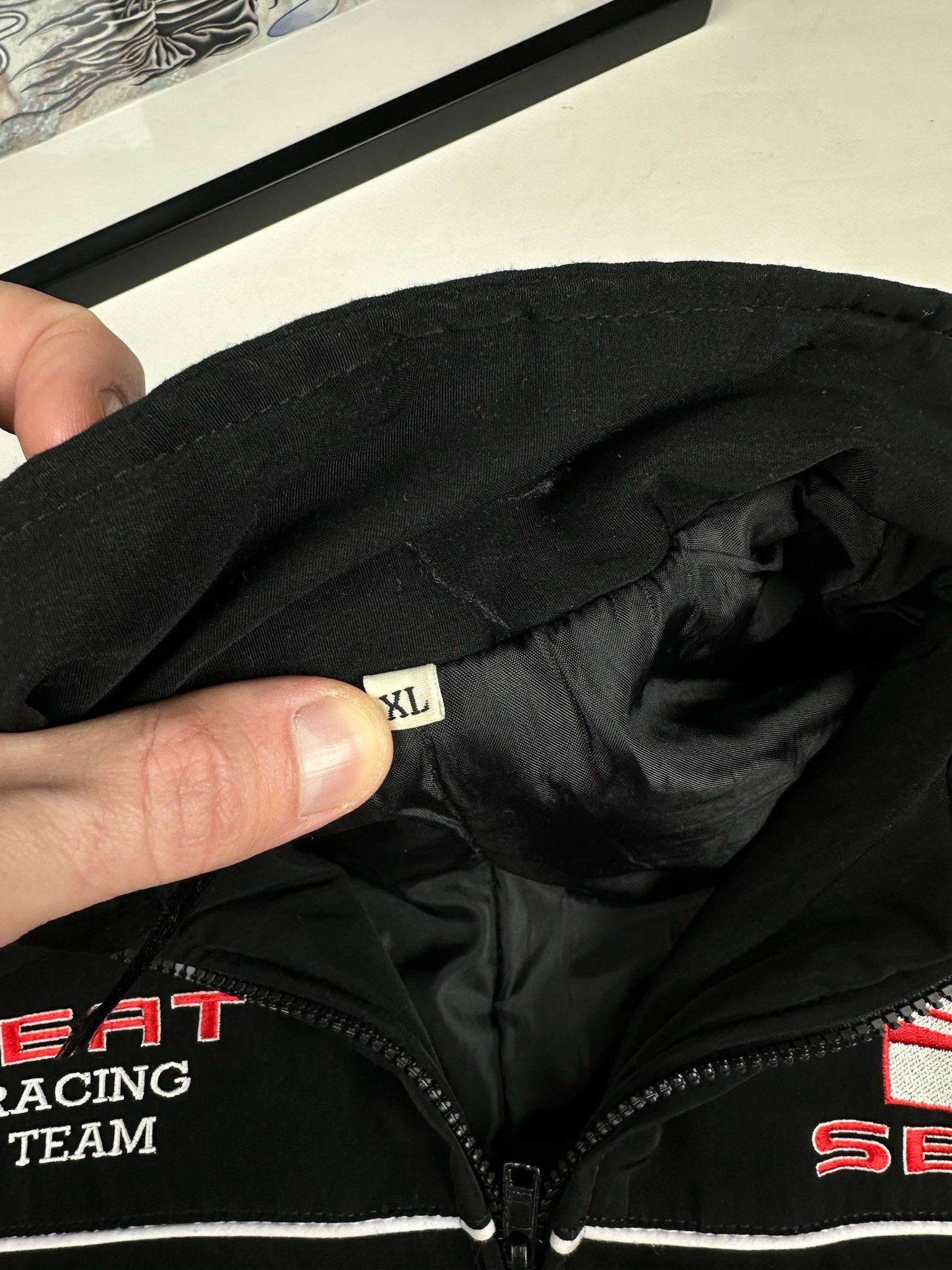 NASCAR SEAT Vintage Bomber Jacket 90s Rare F1 Nascar Streetwear Size US XL / EU 56 / 4 - 4 Thumbnail