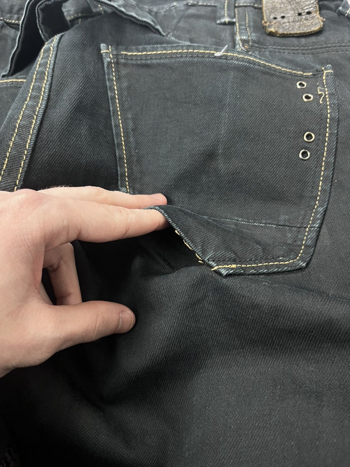 Vintage Vintage Y2K faded waxed style denim jeans Japanese Size US 32 / EU 48 - 6 Thumbnail