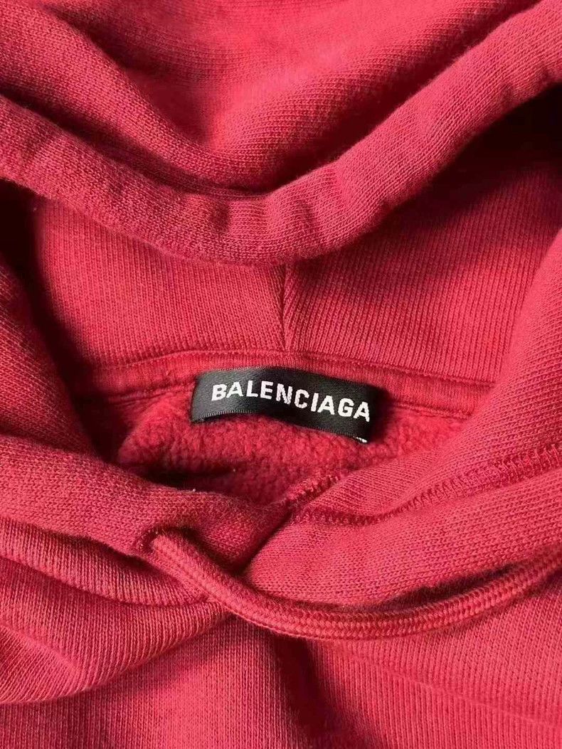 Balenciaga Balenciaga Wine Red Wheat Spike Hoodie 2501-Nextarrow Size US S / EU 44-46 / 1 - 2 Thumbnail