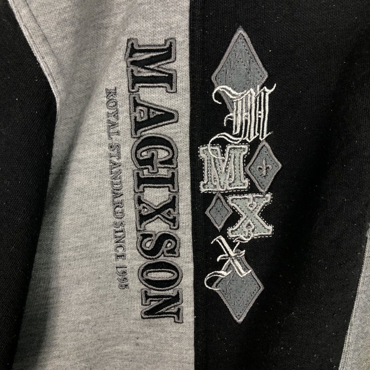 Japanese Brand 📌Vintage Collar Sweatshirt Magixson Big Logo Embroidery Size US L / EU 52-54 / 3 - 15 Thumbnail