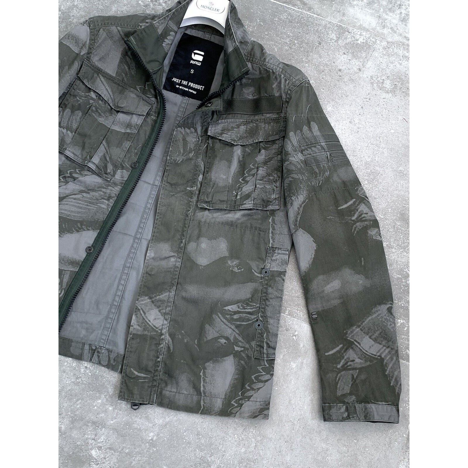G-Star Men's G-STAR Raw Camo Overshirt Military Coat Jacket S EU 46 Size US S / EU 44-46 / 1 - 11 Thumbnail