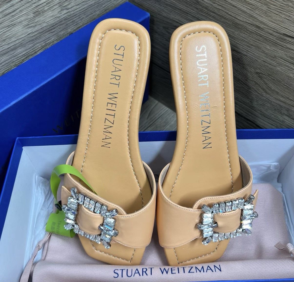 Stuart Weitzman Stuart Weitzman Crystal Slide Sandals J41 Size US 7 / IT 37 - 2 Thumbnail