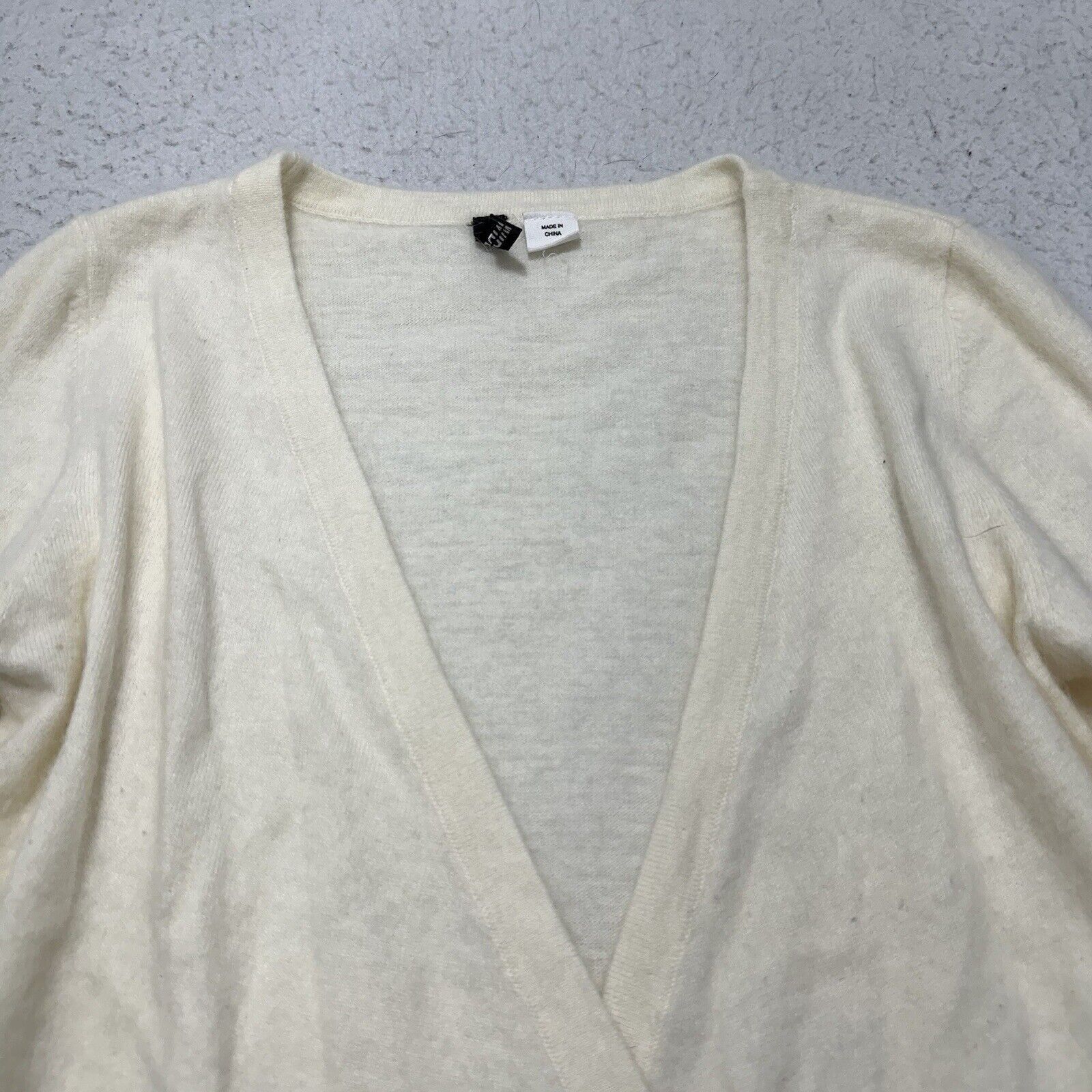 H&M H&M 10 Angora + Lambs Wool Blend Tie Front Cardigan Sweater Size L / US 10 / IT 46 - 2 Thumbnail
