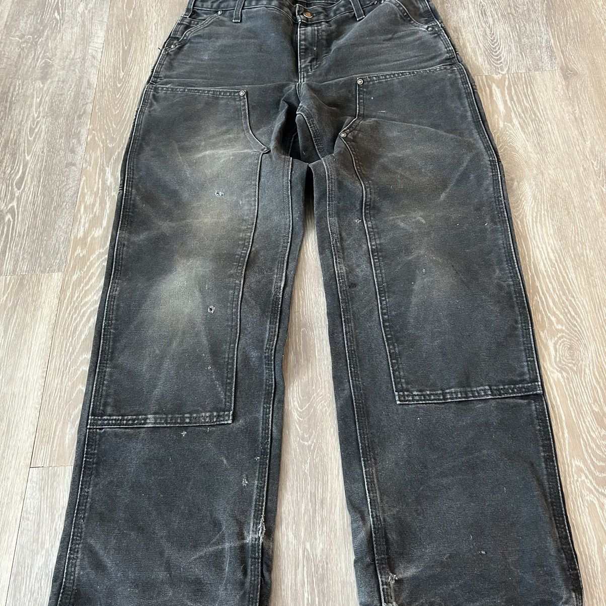 Carhartt × Vintage Faded Black Carhartt Double knee pants Size 28" / US 6 / IT 42 - 6 Thumbnail