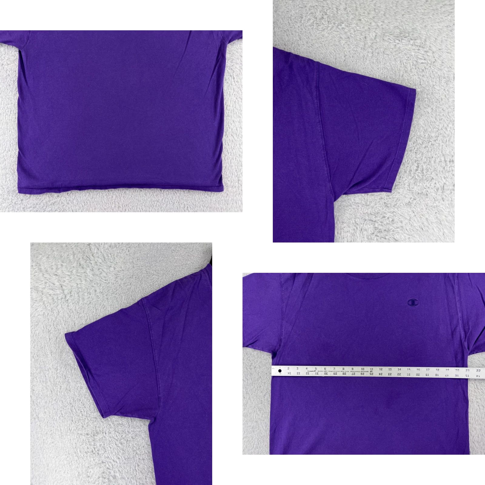 Champion Champion Logo T-Shirt Mens Large Purple Short Sleeve Crew Neck Cotton Athletic Size US L / EU 52-54 / 3 - 8 Thumbnail