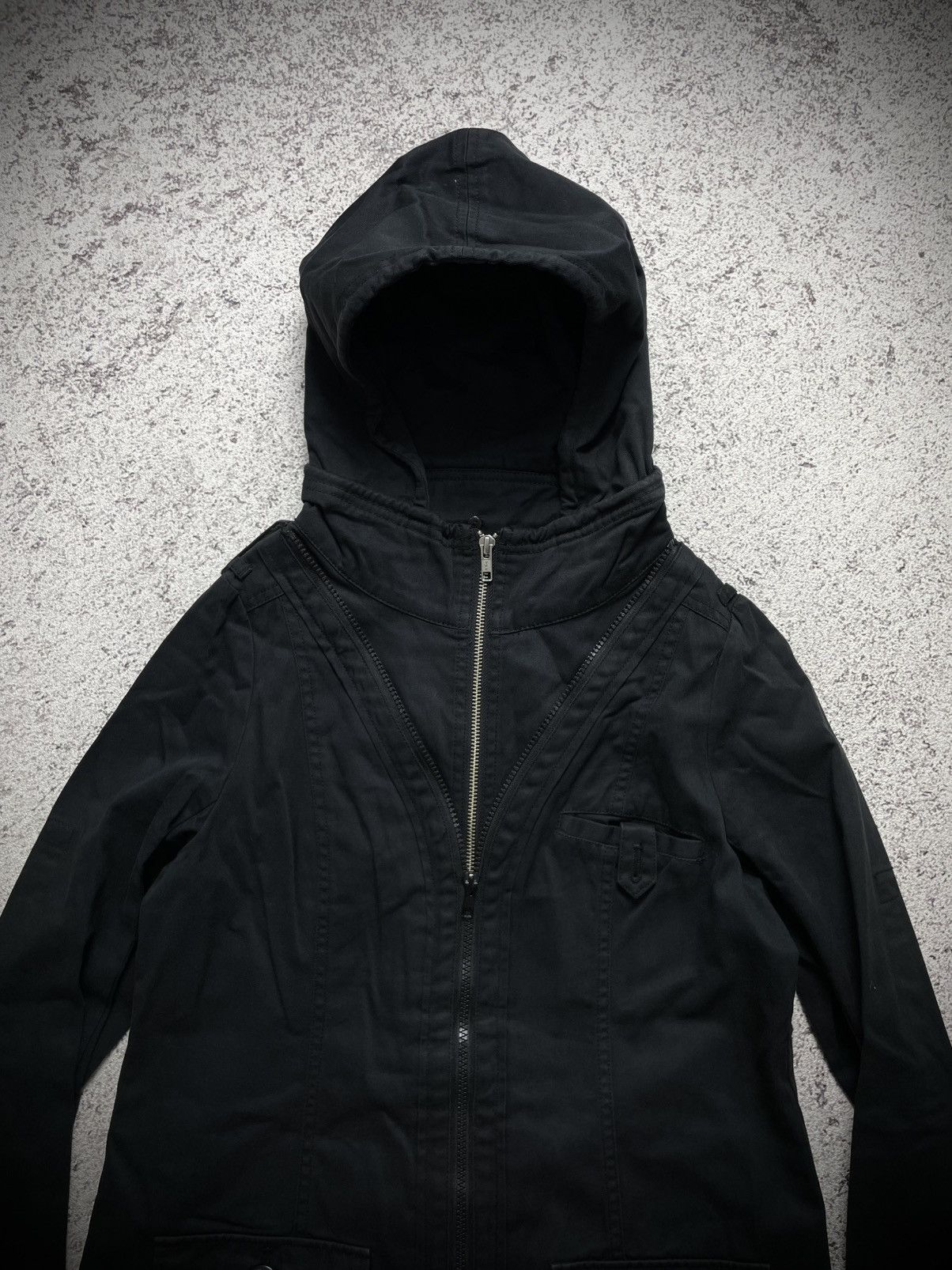 If Six Was Nine 2000s Re dark - Apocalypse 2way hooded Gothic Jacket Vkei Size US M / EU 48-50 / 2 - 2 Thumbnail