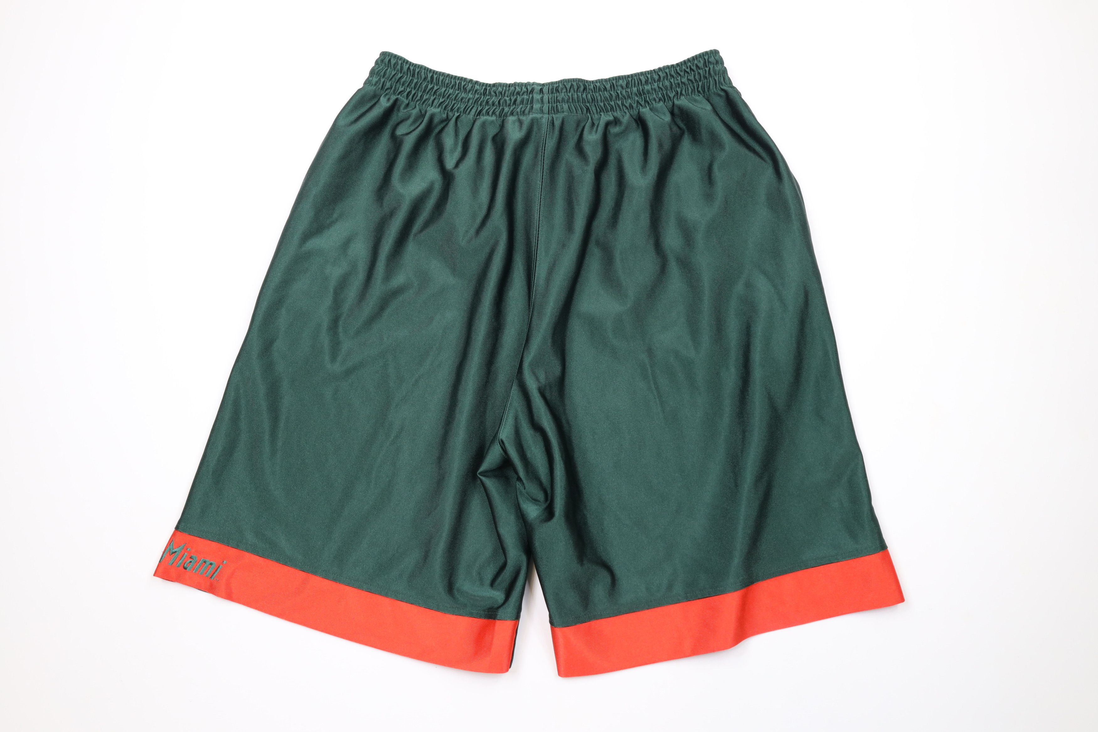 Nike × Vintage Vintage Nike Swoosh University of Miami Basketball Shorts Size US 34 / EU 50 - 10 Thumbnail