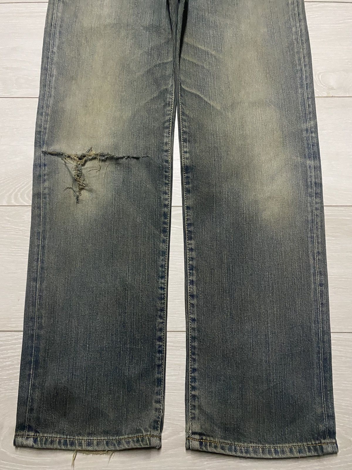 Wrangler Vintage Wrangler Mud Wash Distressed Loose Jeans Size US 32 / EU 48 - 5 Thumbnail