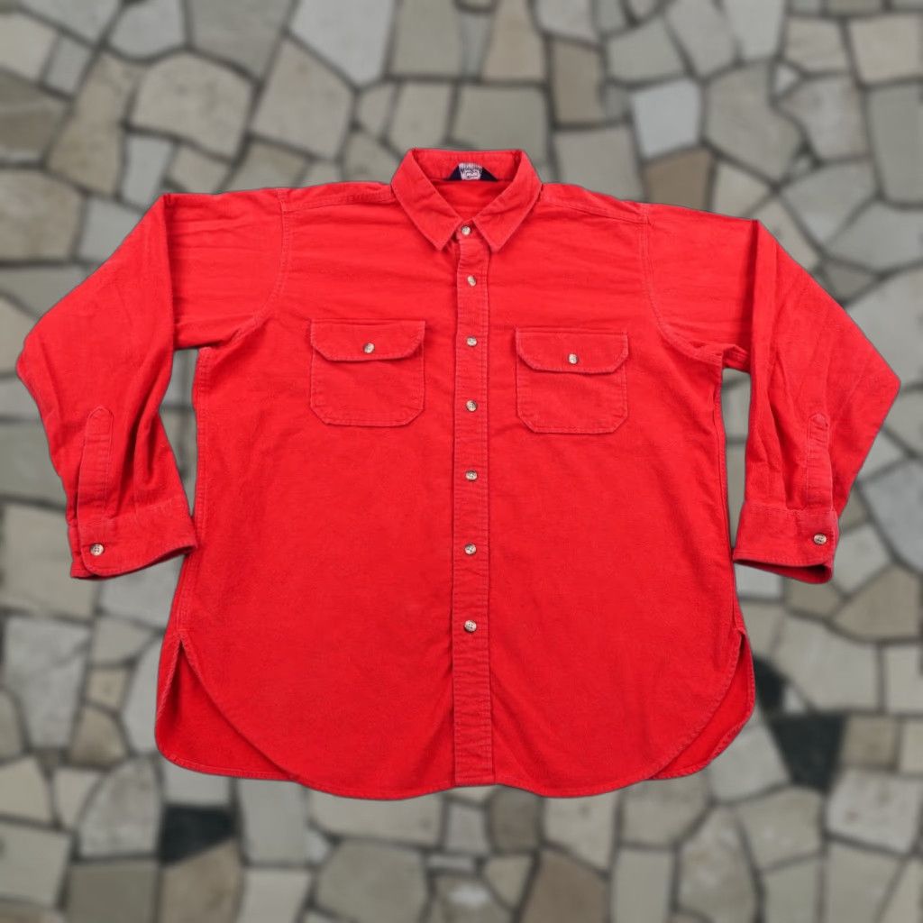 Vintage VINTAGE Woolrich Shirt Mens XL Red Chamois Flannel Button Up Made In USA 80s Size US XL / EU 56 / 4 - 1 Thumbnail