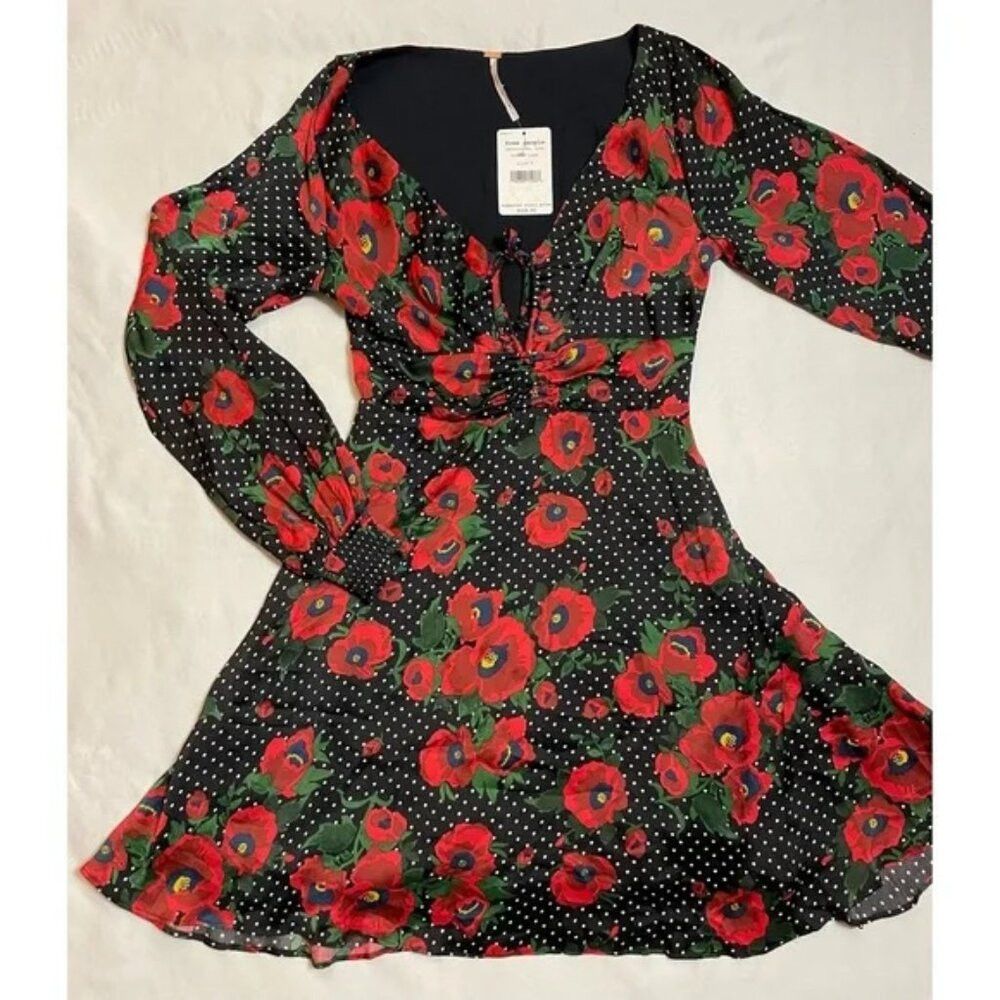 Free People NWT New $128 Free People Morning Light Black Print Long Sle Size M / US 6-8 / IT 42-44 - 6 Thumbnail