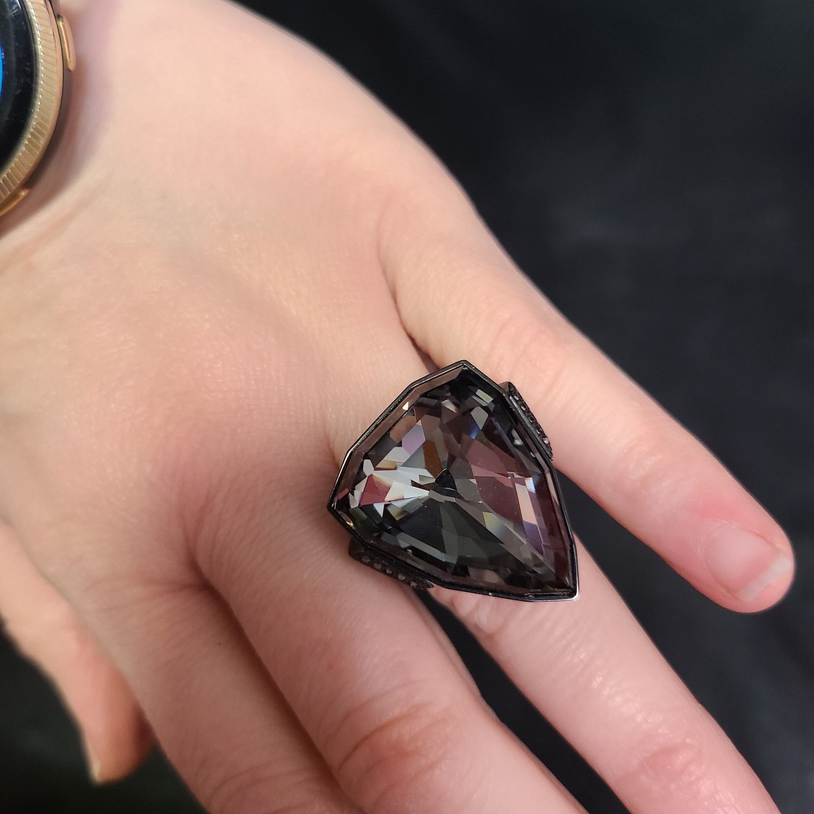 Swarovski Swarovski salome onyx black oversized ring size 55 Size ONE SIZE - 2 Thumbnail