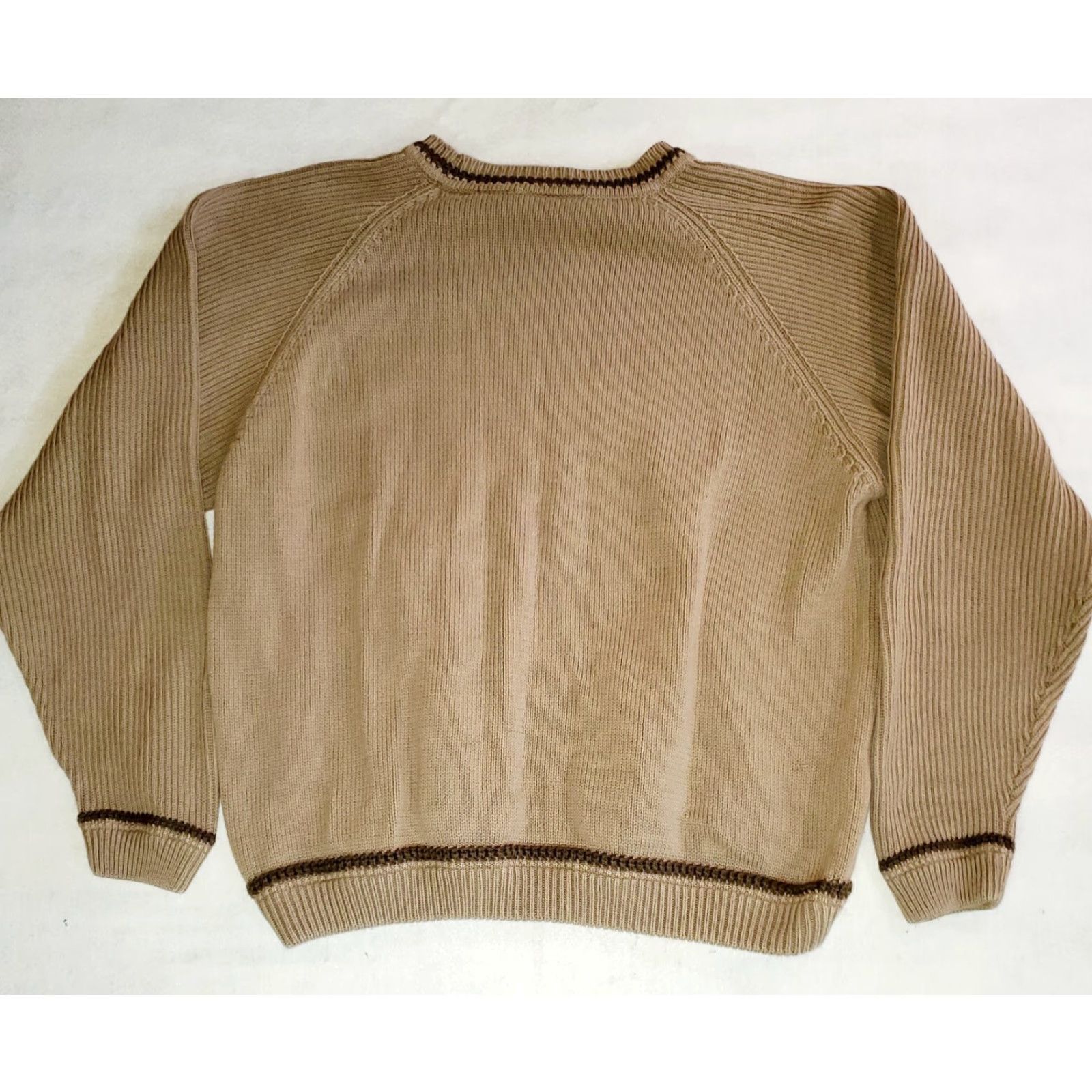 Timberland VINTAGE Timberland Weather Gear pullover Mens Cable Knit Sweater Crew Neck L Large Casual Mens Wool Cotton Brown Embroidered Logo 90s? Size US L / EU 52-54 / 3 - 5 Thumbnail