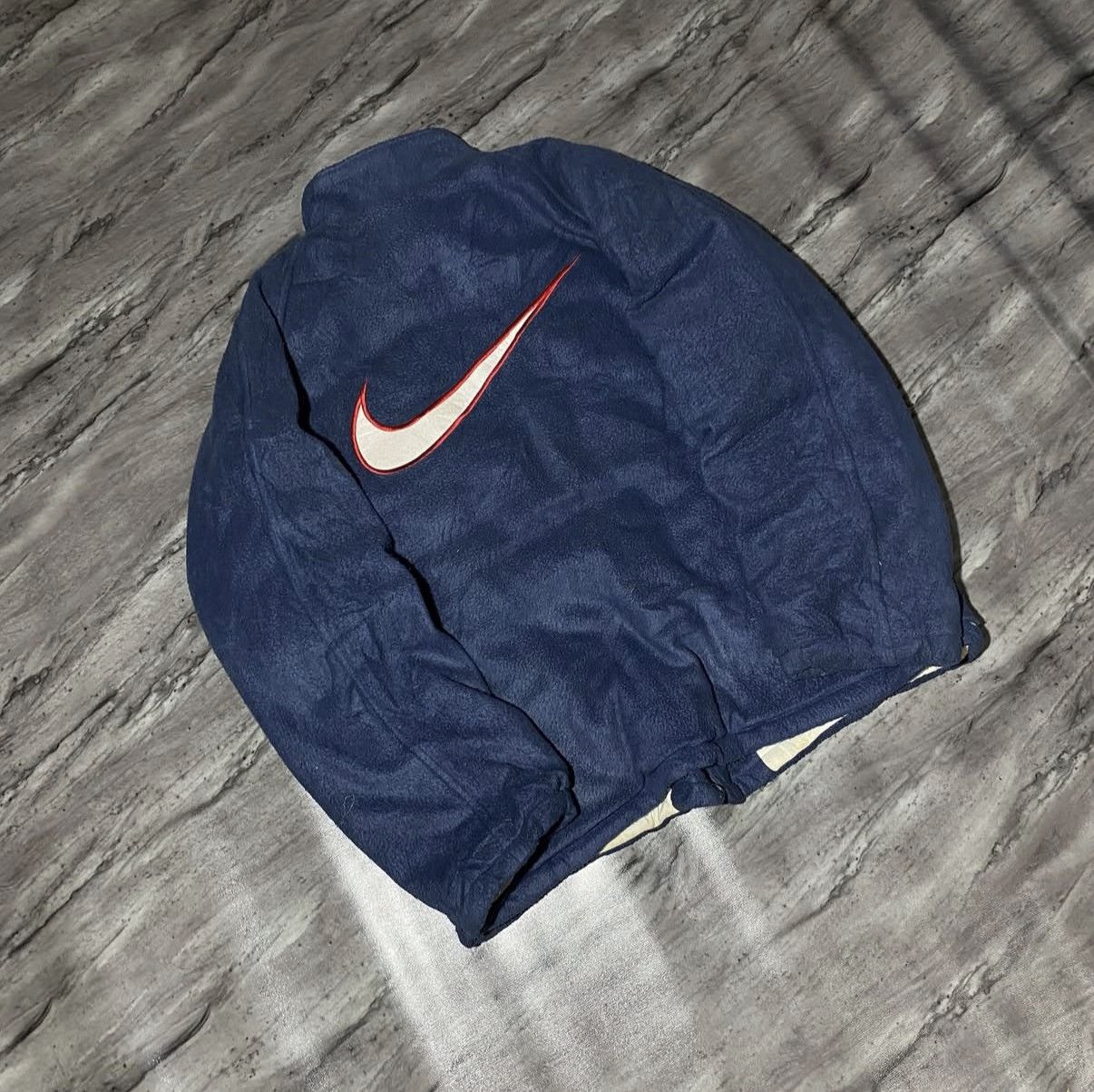 Nike 90s Nike Big Swoosh Heavy Fur Jacket⭐️ Size US M / EU 48-50 / 2 - 2 Thumbnail