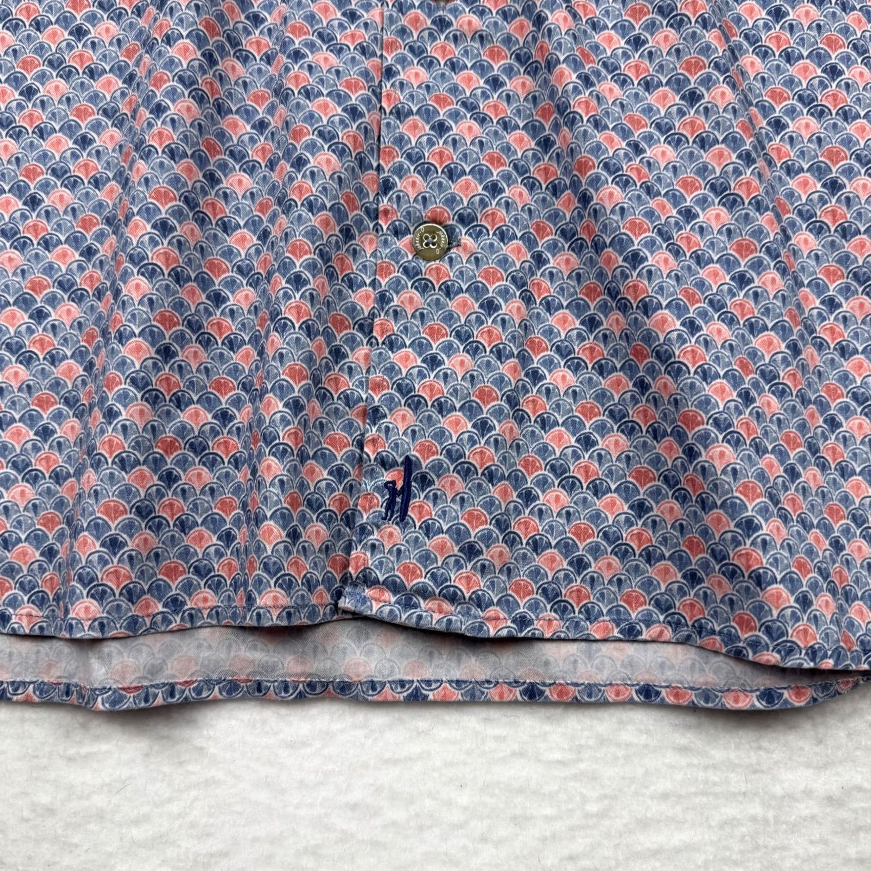 johnnie-O VINTAGE Johnnie-O Hangin Out Mens 2XL AOP Short Sleeve Lightweight Button Up Shirt Size US XXL / EU 58 / 5 - 2 Thumbnail