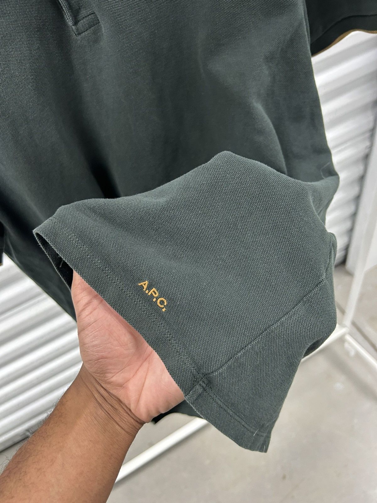 A.P.C. A.P.C. Polo Shirt bottle green Size US M / EU 48-50 / 2 - 5 Thumbnail