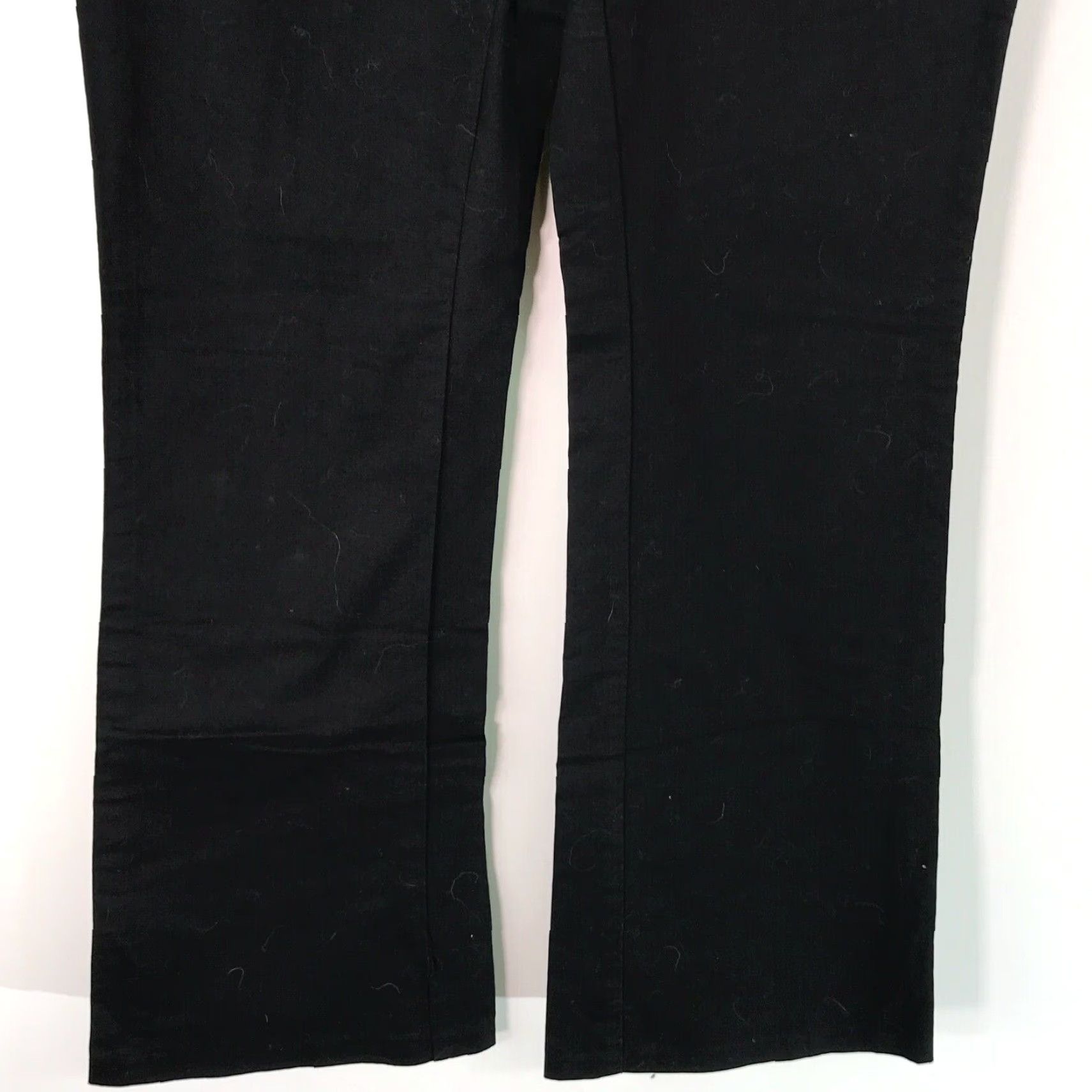 Vintage JLO By Jennifer Lopez Womens Flat Front Casual Black Trouser Dress Pants Size 7 Size 28" / US 6 / IT 42 - 5 Thumbnail
