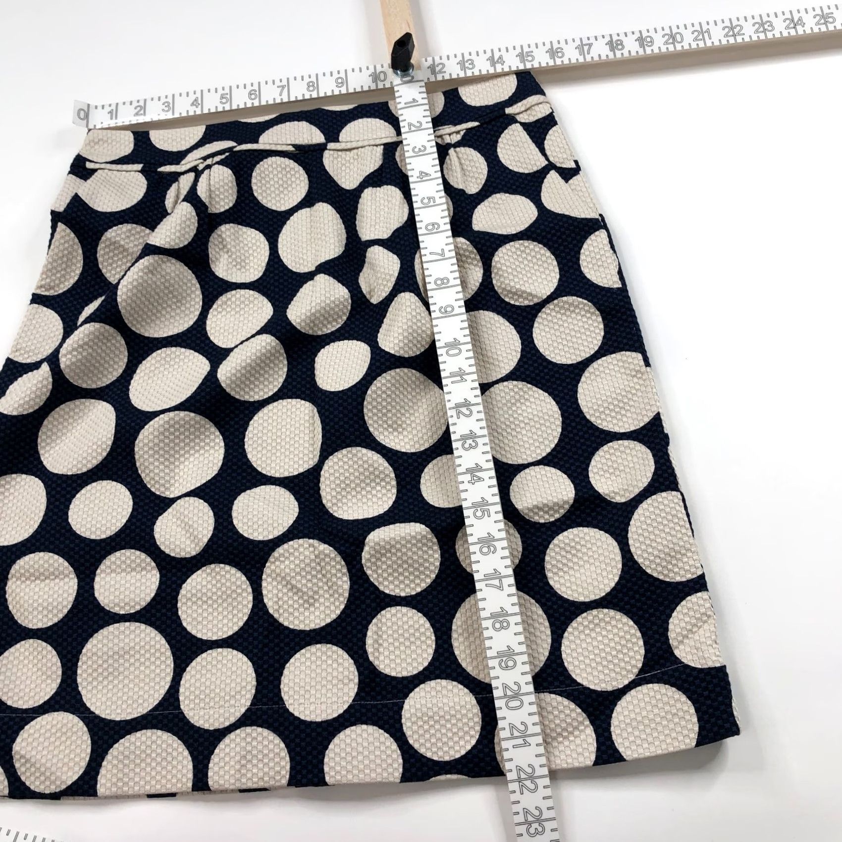 Boden Boden Skirt Mini Zip Pleated Lined All Over Print Blue Ivory 8L 30In Fits 30In Womens XS-XL? Size 30" / US 8 / IT 44 - 5 Thumbnail