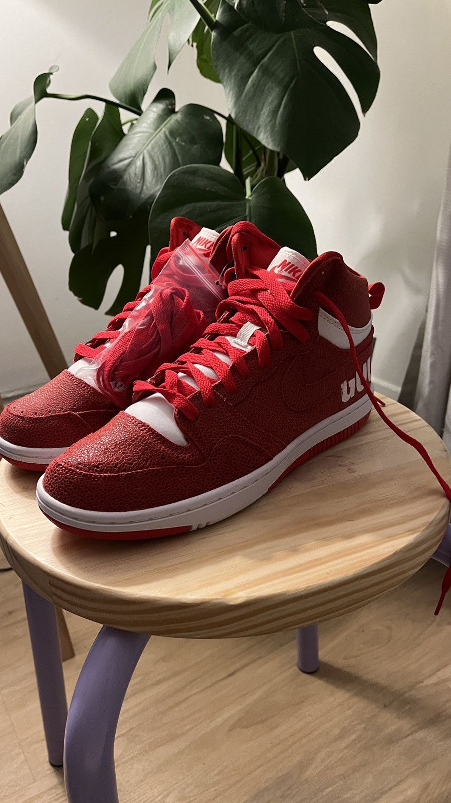 image of Nike Fragment Design x Goodenough X Lab Court Force Size 8 Shoes in Red, Men's