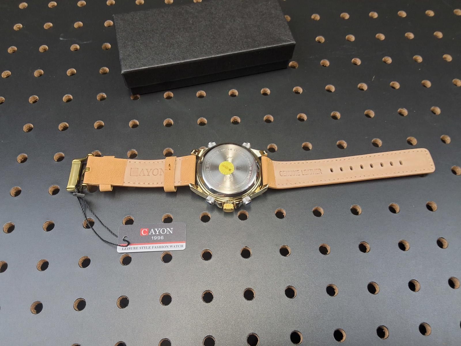 Canon Stylish Cayon Men's Watch with Tan Leather Strap Size ONE SIZE - 3 Thumbnail
